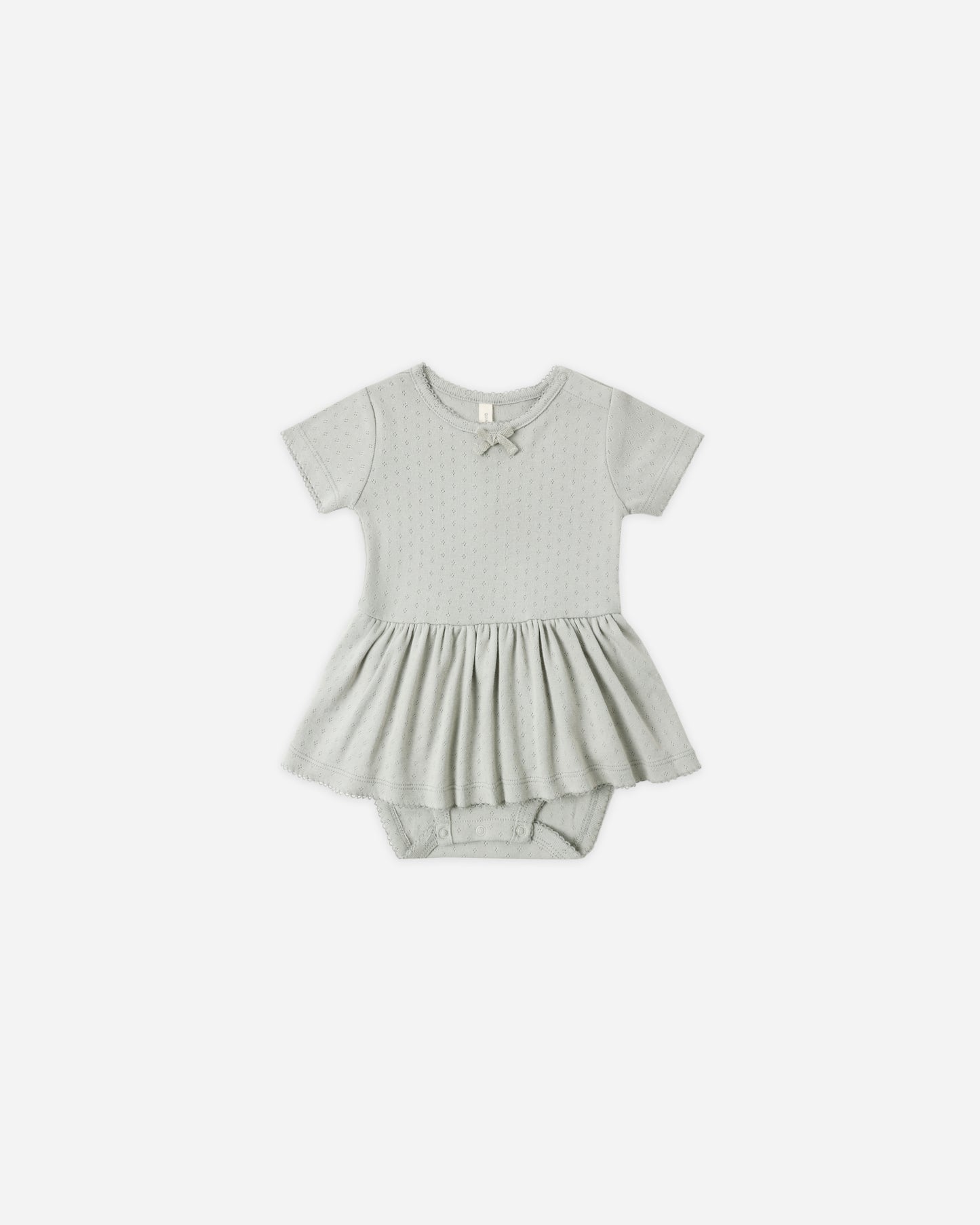 Pointelle Skirted Bodysuit Sage - Rylee + Cru | Kids Clothes | Trendy Baby Clothes | Modern Infant Outfits |