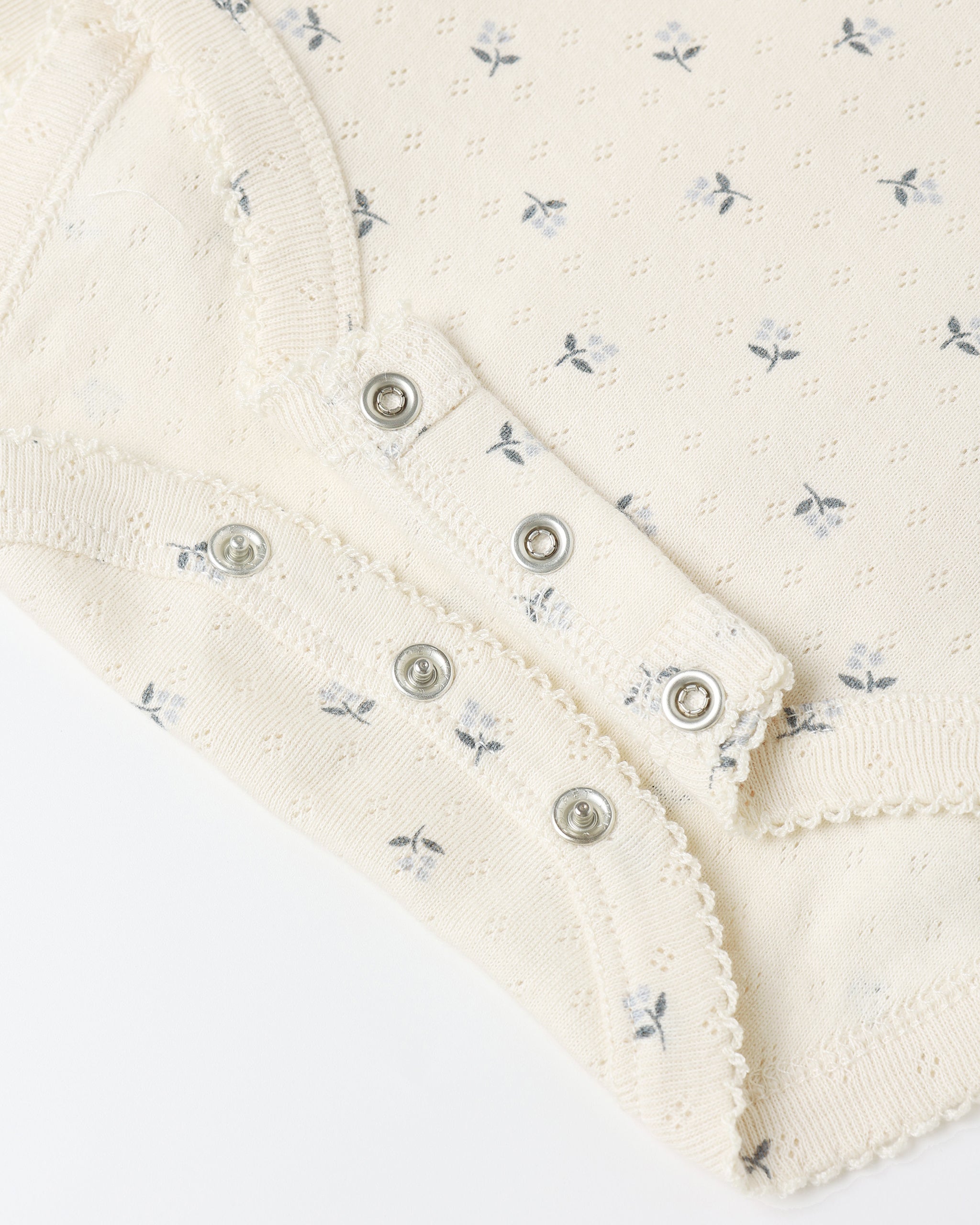 Pointelle Skirted Bodysuit || Blue Ditsy - Rylee + Cru | Kids Clothes | Trendy Baby Clothes | Modern Infant Outfits |