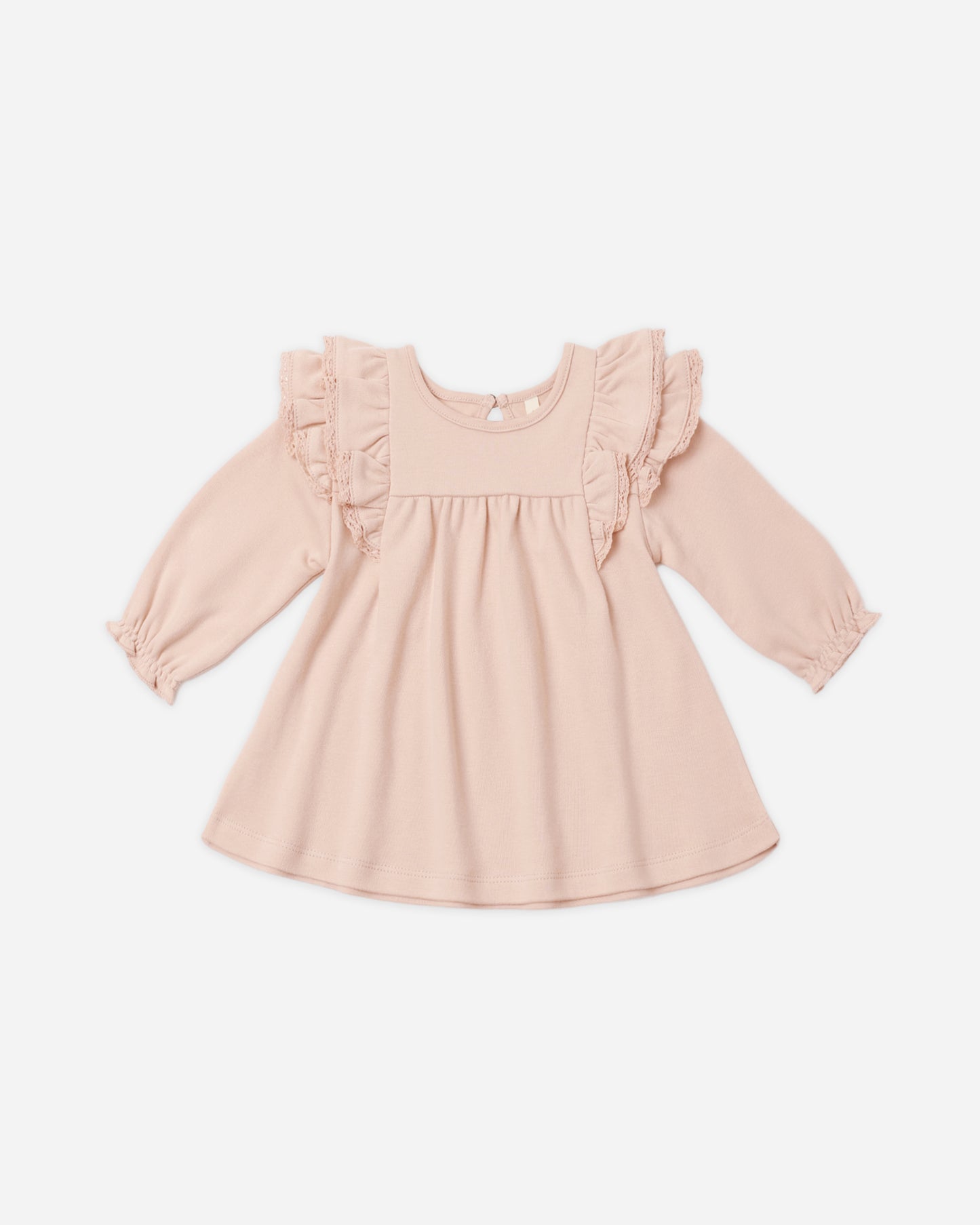 Long Sleeve Flutter Dress Dusty Rose - Rylee + Cru | Kids Clothes | Trendy Baby Clothes | Modern Infant Outfits |
