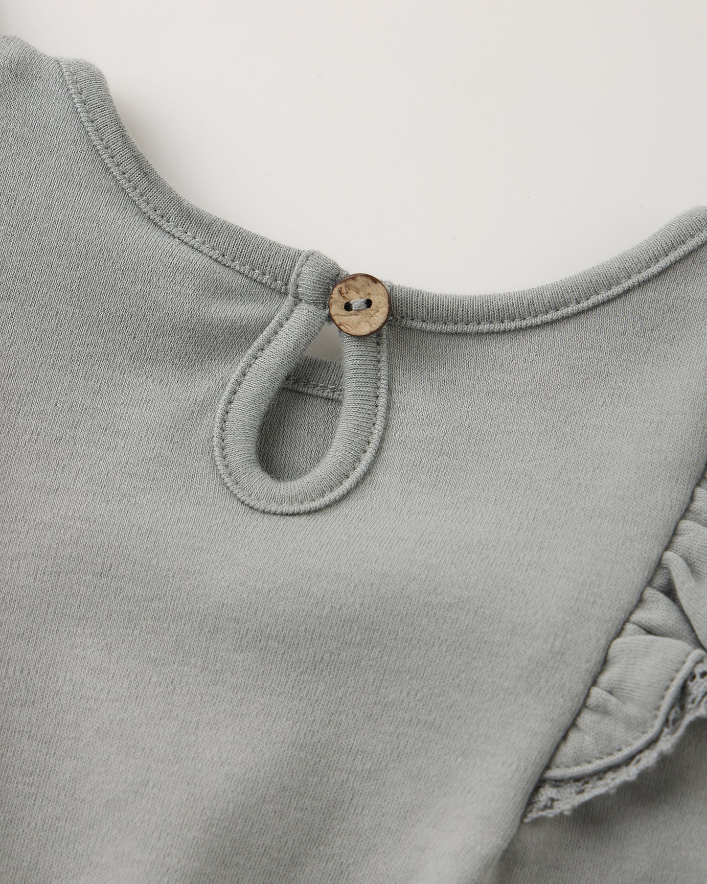 Long Sleeve Flutter Dress || Steel Blue - Rylee + Cru | Kids Clothes | Trendy Baby Clothes | Modern Infant Outfits |