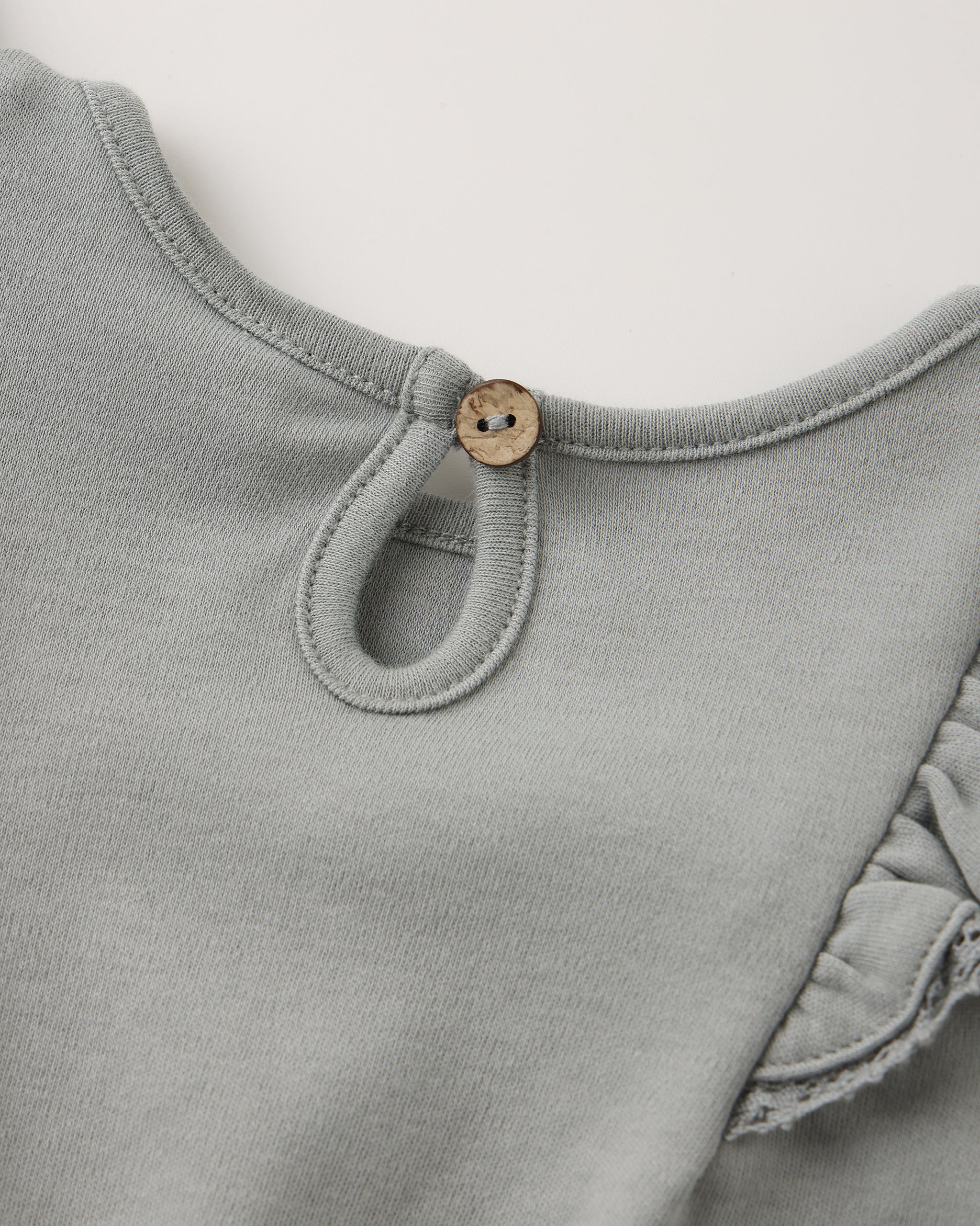 Long Sleeve Flutter Dress || Steel Blue - Rylee + Cru | Kids Clothes | Trendy Baby Clothes | Modern Infant Outfits |