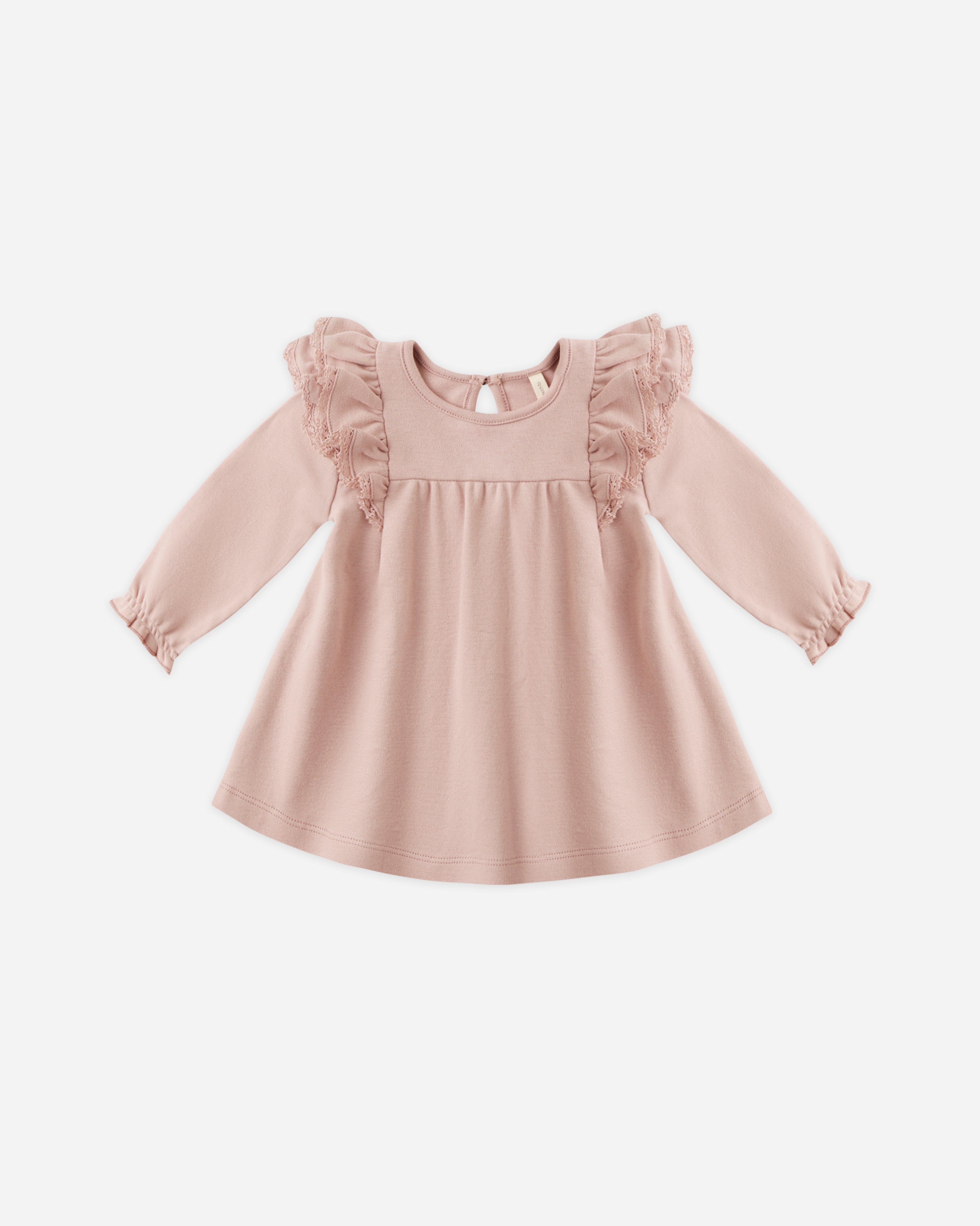 Long Sleeve Flutter Dress || Rose - Rylee + Cru | Kids Clothes | Trendy Baby Clothes | Modern Infant Outfits |