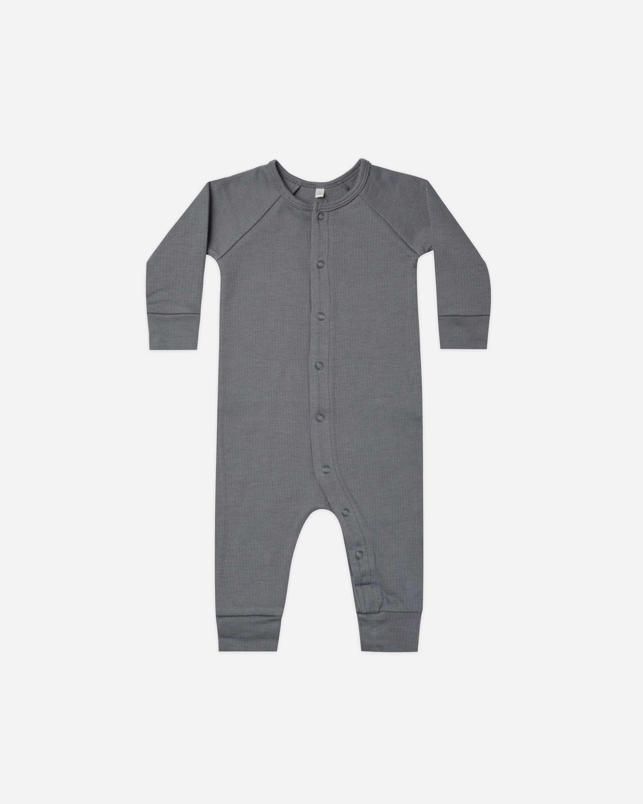 Pointelle Long John || Navy - Rylee + Cru | Kids Clothes | Trendy Baby Clothes | Modern Infant Outfits |