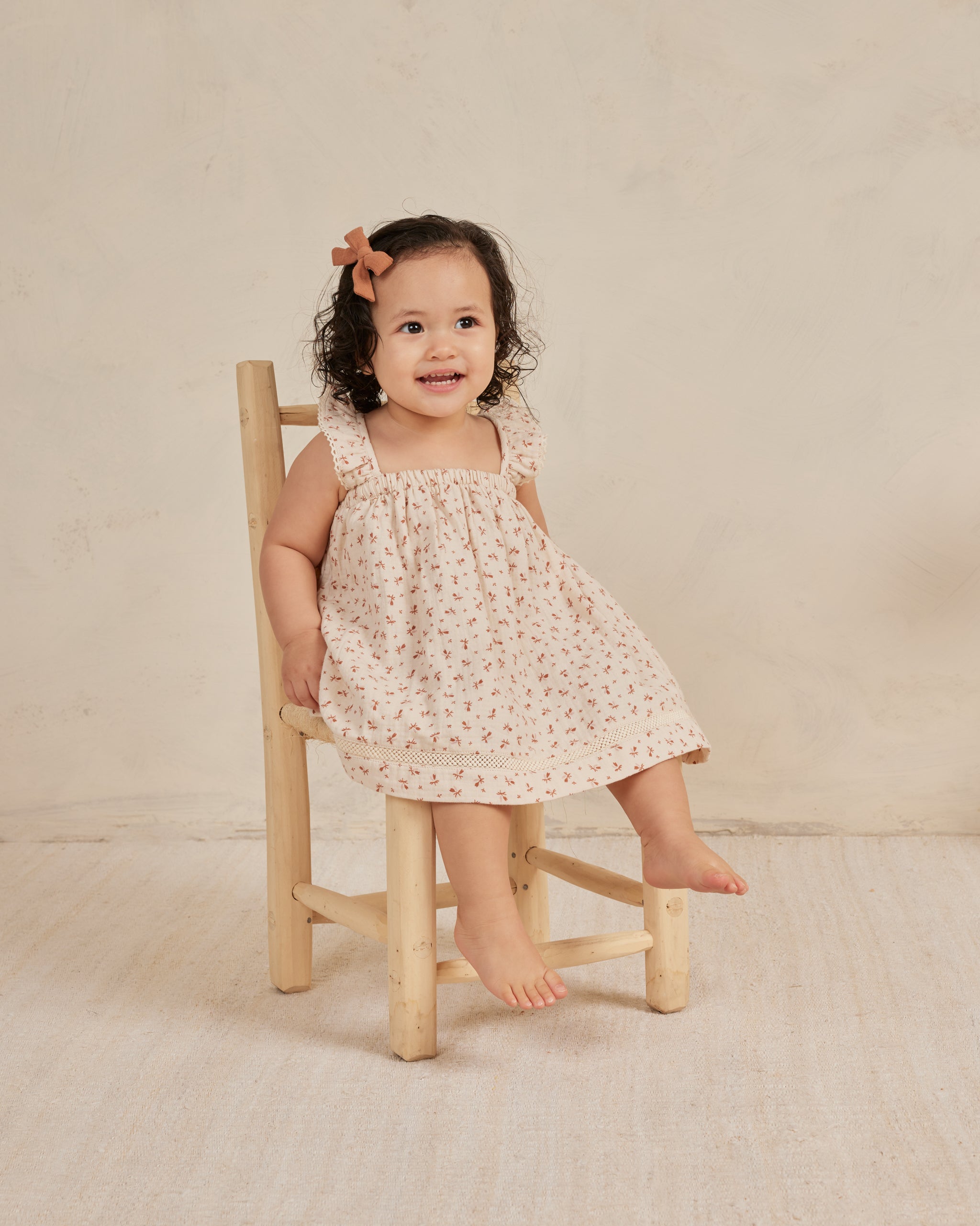 Ruffle Tank Dress || Clay Ditsy - Rylee + Cru | Kids Clothes | Trendy Baby Clothes | Modern Infant Outfits |