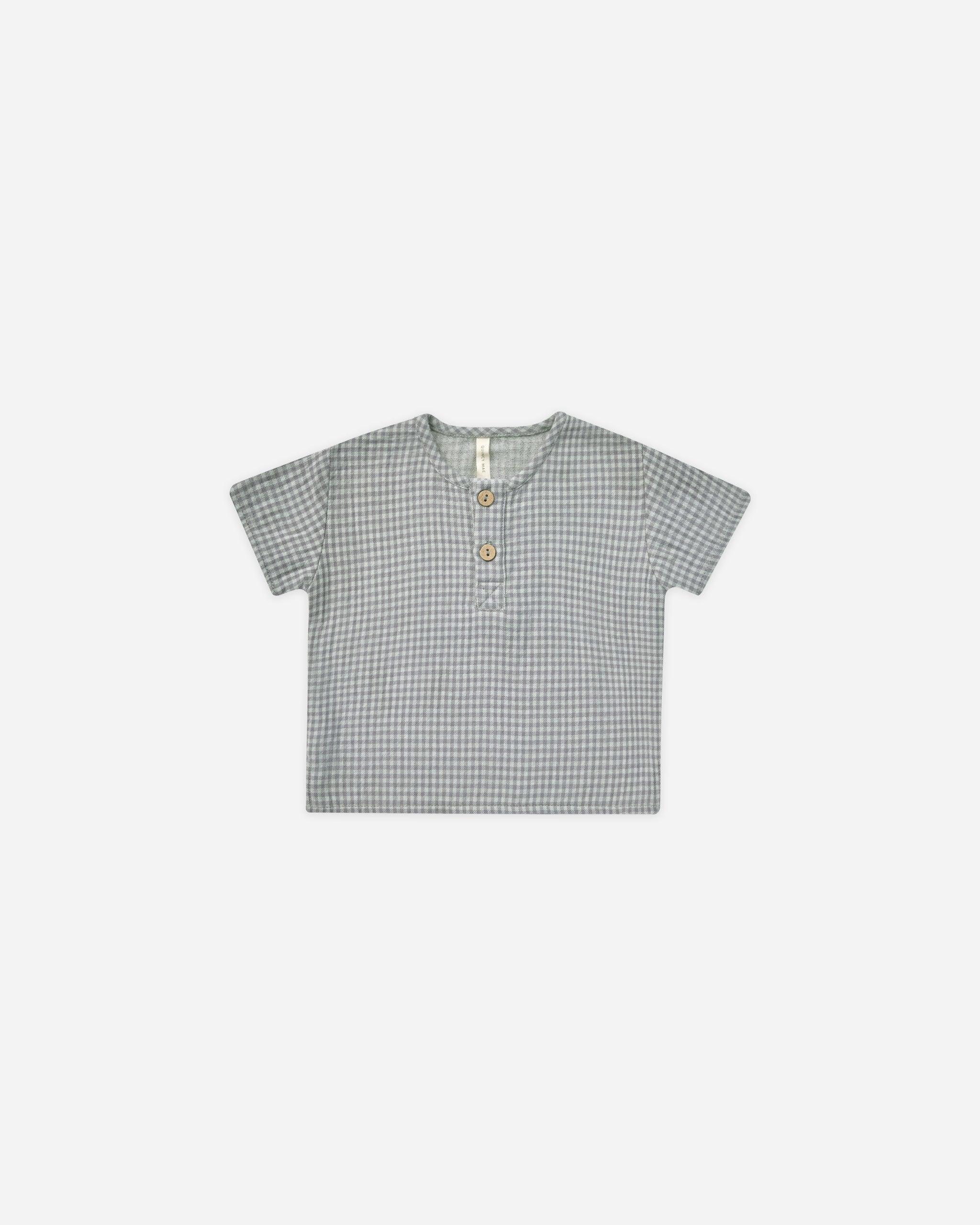 Henry Top || Blue Gingham - Rylee + Cru | Kids Clothes | Trendy Baby Clothes | Modern Infant Outfits |