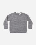 Knit Sweater Heathered Slate - Rylee + Cru | Kids Clothes | Trendy Baby Clothes | Modern Infant Outfits |