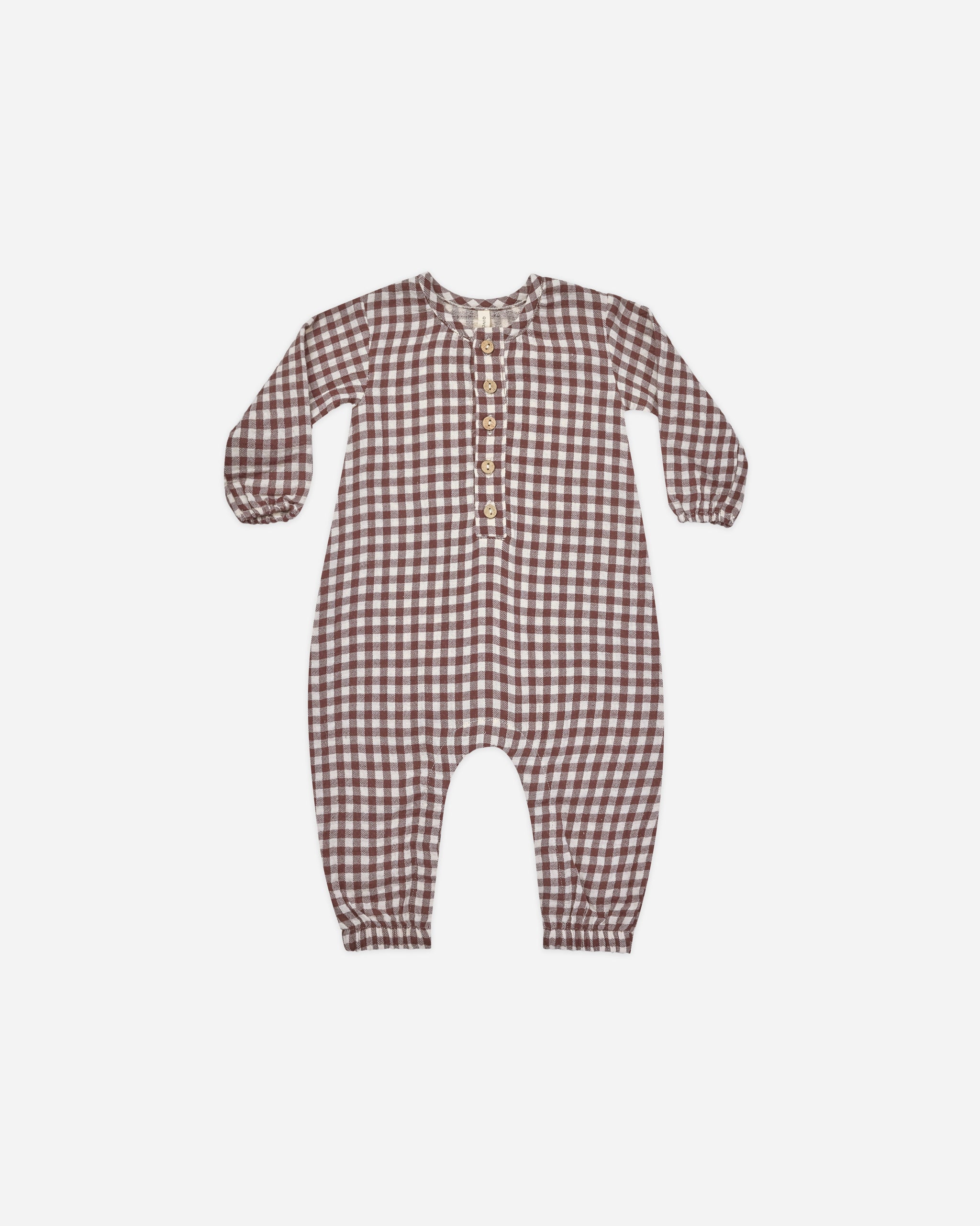 Woven Jumpsuit || Plum Gingham - Rylee + Cru | Kids Clothes | Trendy Baby Clothes | Modern Infant Outfits |