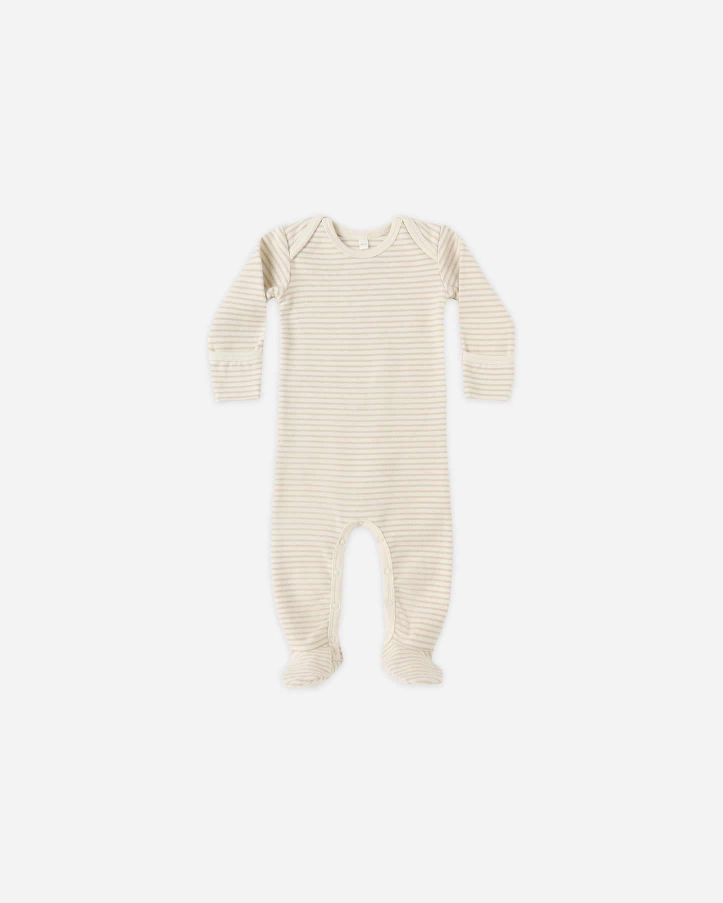 Baby Footie || Oat Micro Stripe - Rylee + Cru | Kids Clothes | Trendy Baby Clothes | Modern Infant Outfits |