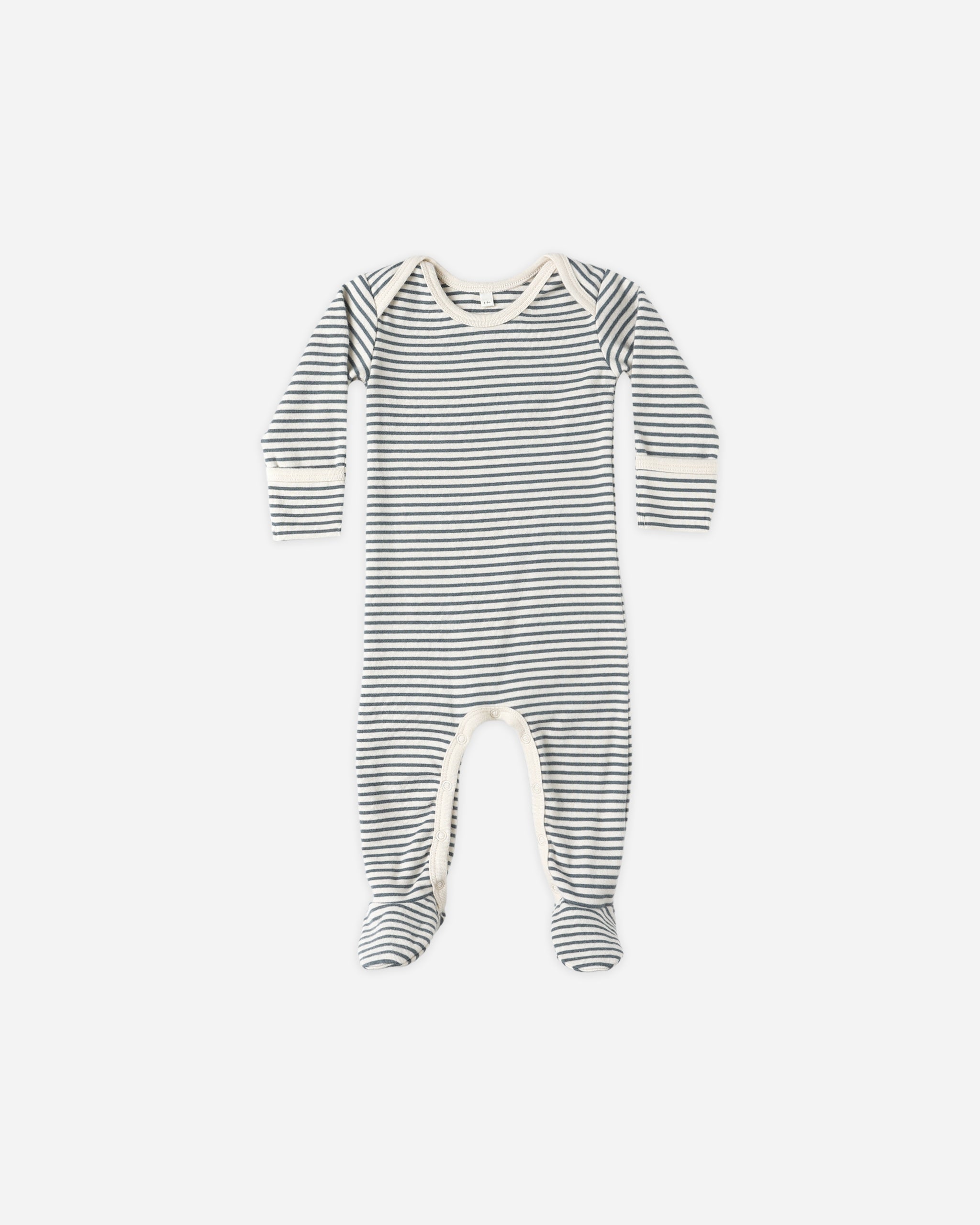 Baby Footie || Ocean Micro Stripe - Rylee + Cru | Kids Clothes | Trendy Baby Clothes | Modern Infant Outfits |