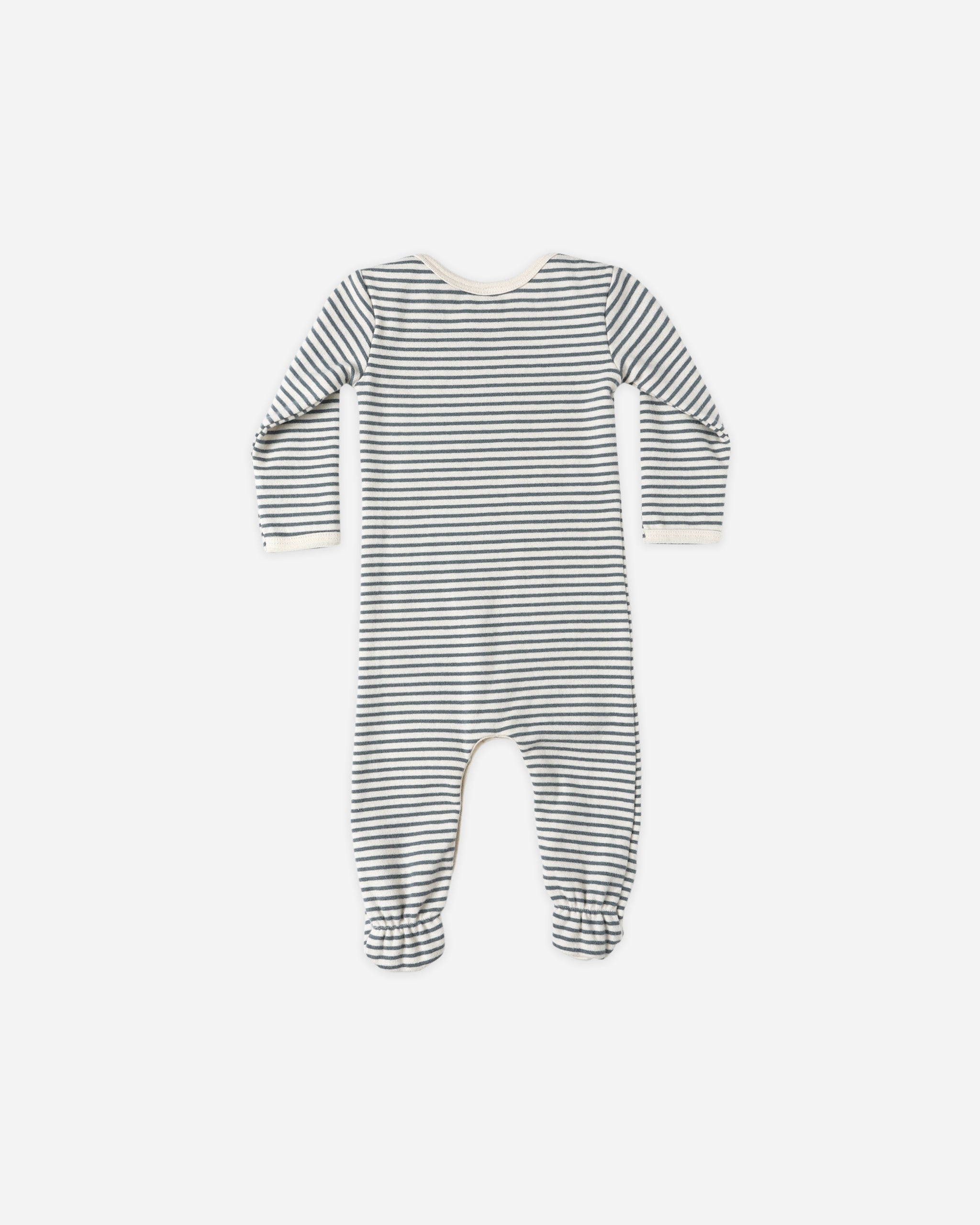 Baby Footie || Ocean Micro Stripe - Rylee + Cru | Kids Clothes | Trendy Baby Clothes | Modern Infant Outfits |