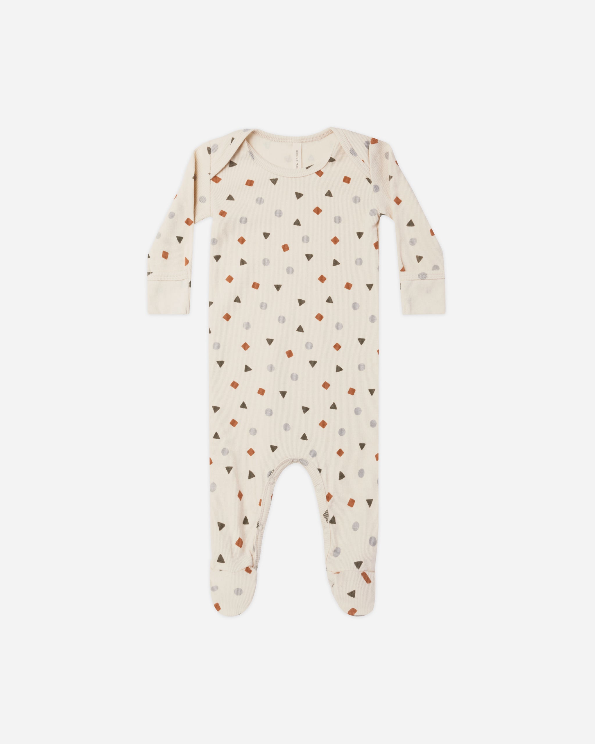 Ribbed Footie || Geo - Rylee + Cru | Kids Clothes | Trendy Baby Clothes | Modern Infant Outfits |