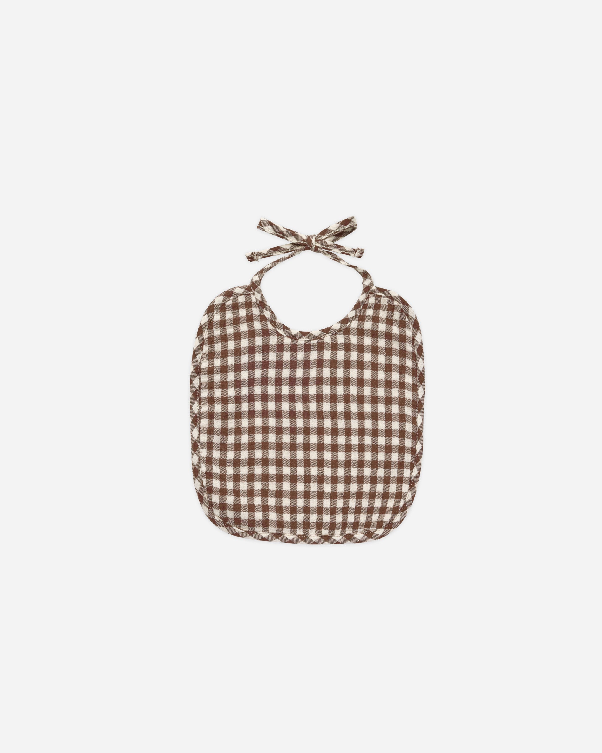 Woven Tie Bib || Plum Gingham - Rylee + Cru | Kids Clothes | Trendy Baby Clothes | Modern Infant Outfits |