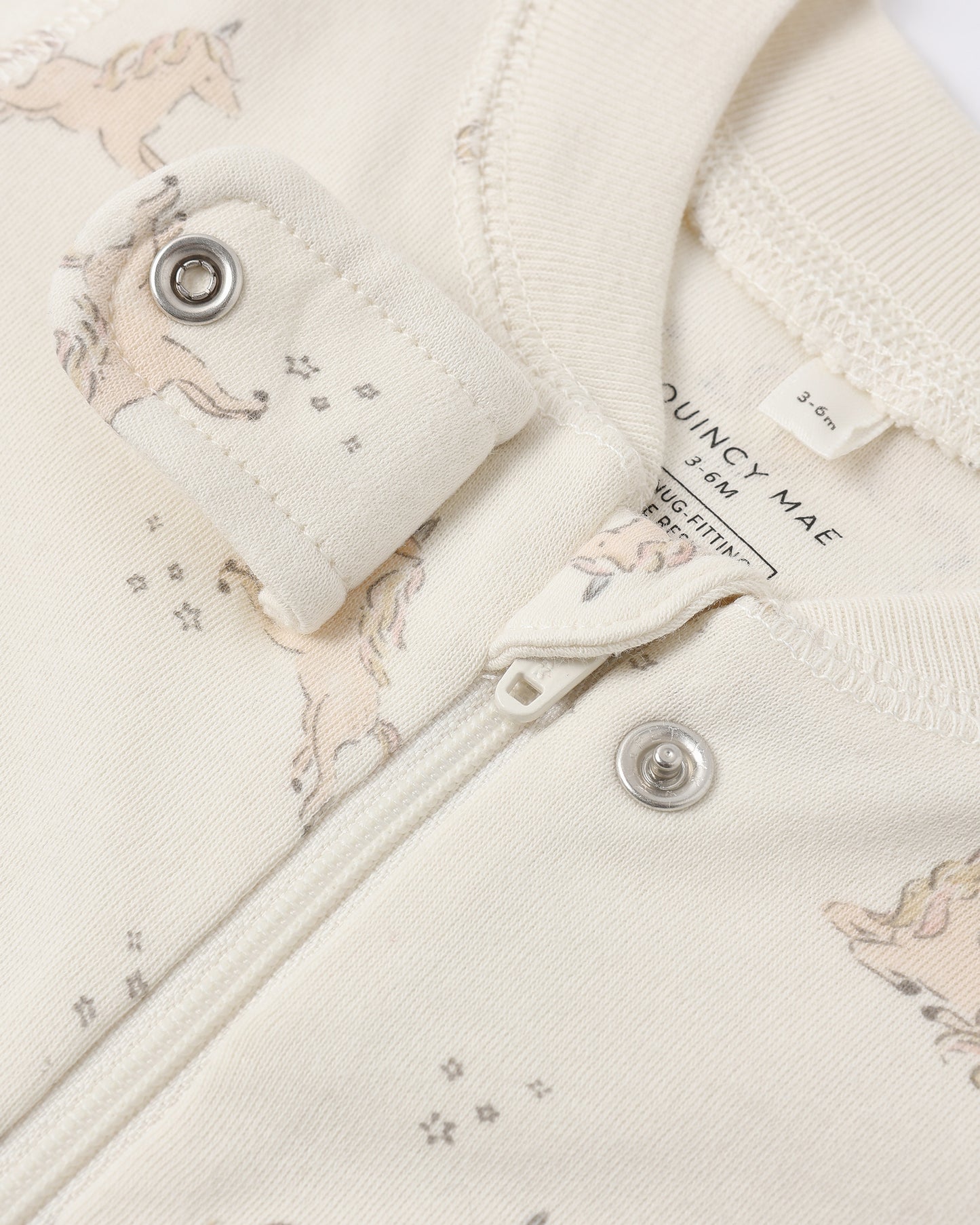 Zip Longsleeve Sleeper Unicorns - Rylee + Cru | Kids Clothes | Trendy Baby Clothes | Modern Infant Outfits |
