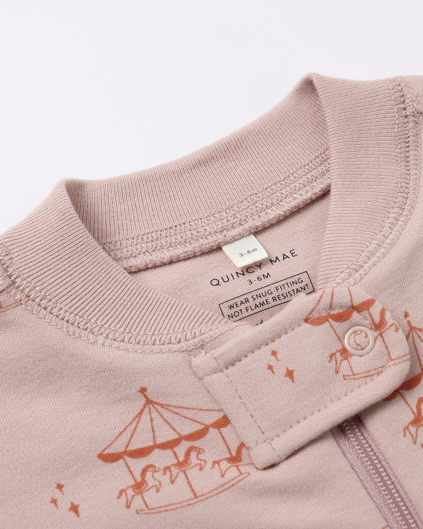 Zip Longsleeve Sleeper Carousel - Rylee + Cru | Kids Clothes | Trendy Baby Clothes | Modern Infant Outfits |