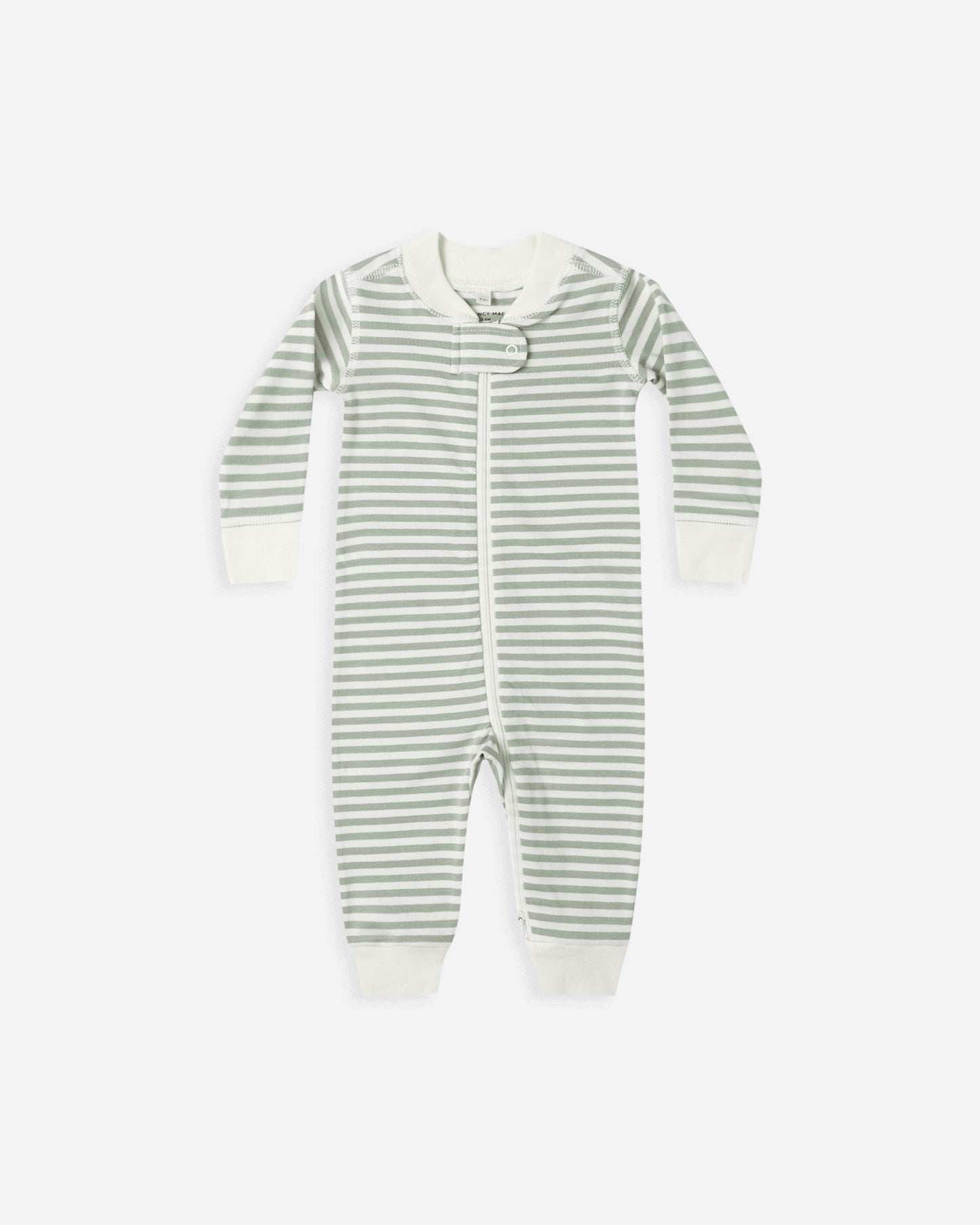Zip Long Sleeve Sleeper || Fern Stripe - Rylee + Cru | Kids Clothes | Trendy Baby Clothes | Modern Infant Outfits |