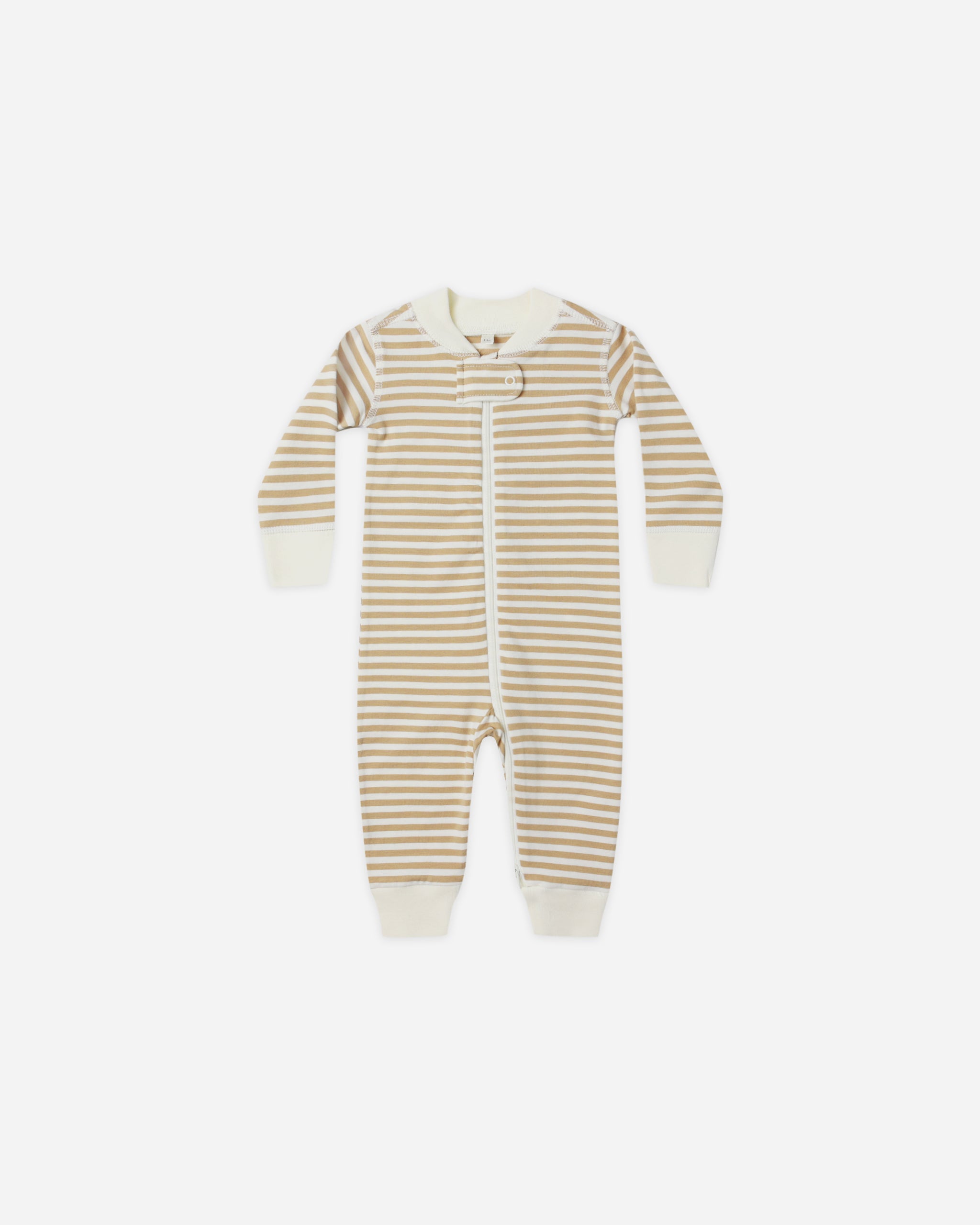 Zip Long Sleeve Sleeper || Gold Stripe - Rylee + Cru | Kids Clothes | Trendy Baby Clothes | Modern Infant Outfits |