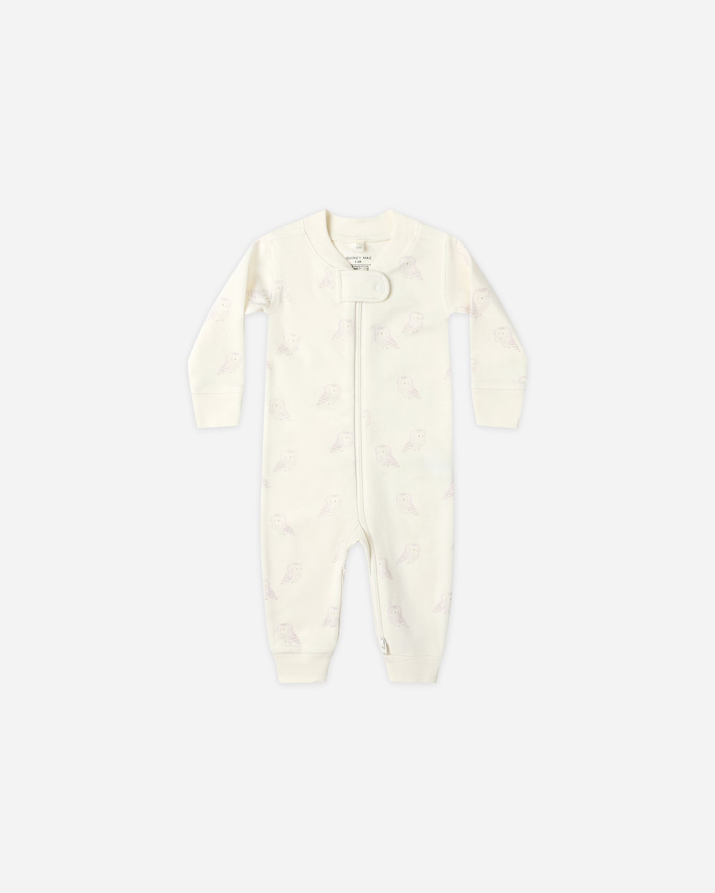 Zip Long Sleeve Sleeper || Snow Owls - Rylee + Cru | Kids Clothes | Trendy Baby Clothes | Modern Infant Outfits |