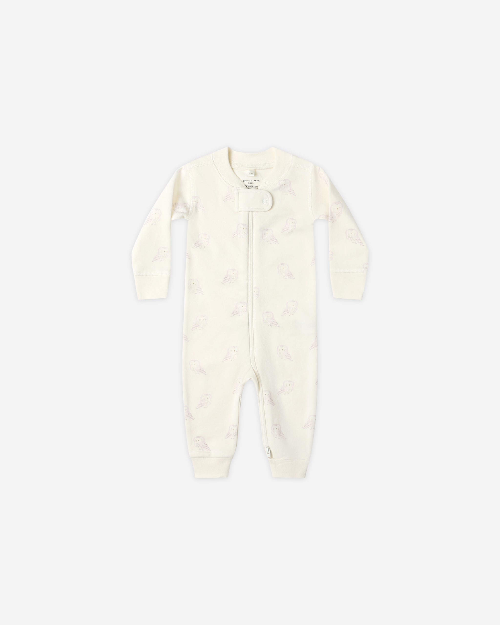 Zip Long Sleeve Sleeper || Snow Owls - Rylee + Cru | Kids Clothes | Trendy Baby Clothes | Modern Infant Outfits |