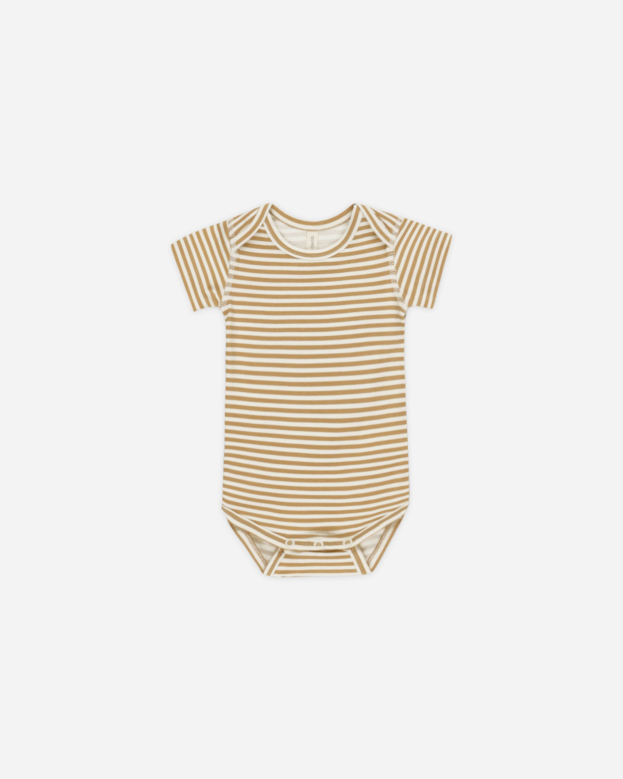 Short Sleeve One-Piece || Honey Stripe - Rylee + Cru | Kids Clothes | Trendy Baby Clothes | Modern Infant Outfits |