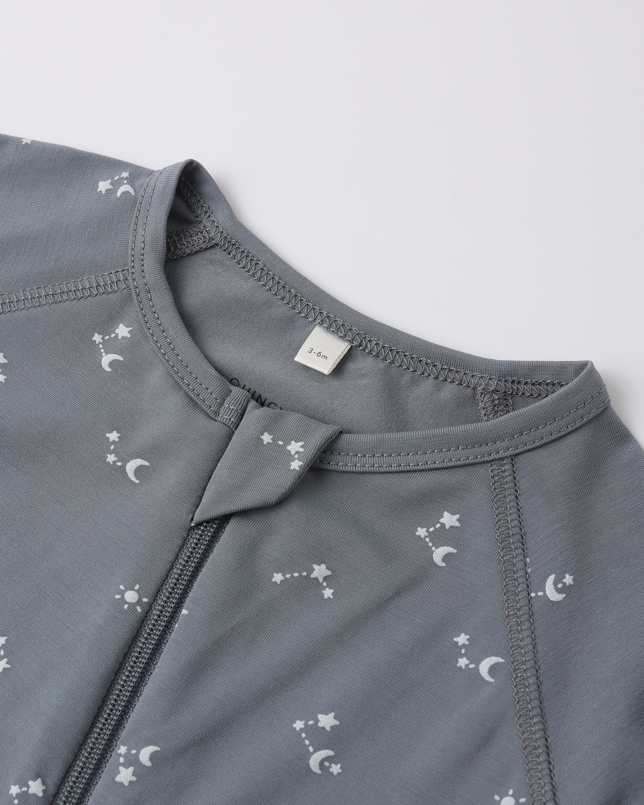 Bamboo Zip Footie Starlight – Quincy Mae