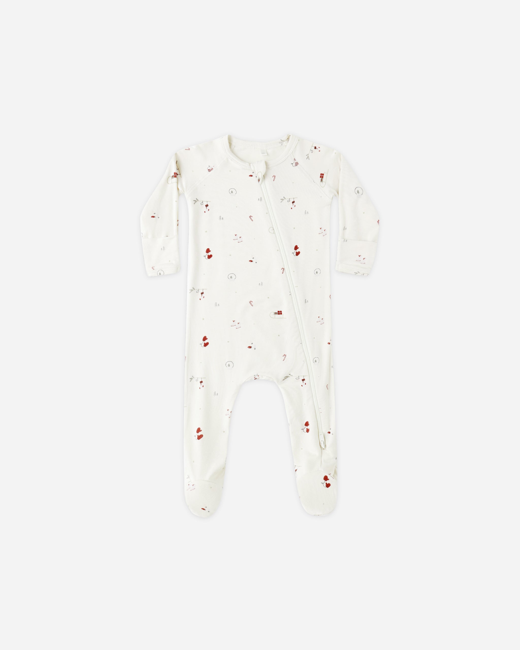 Bamboo Zip Footie || Winter Wonderland - Rylee + Cru | Kids Clothes | Trendy Baby Clothes | Modern Infant Outfits |