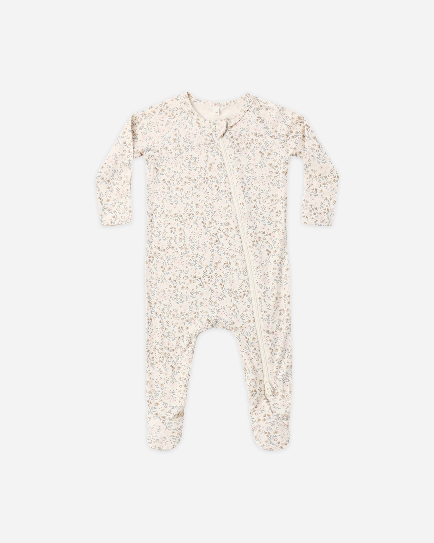 Bamboo Zip Footie Bloom - Rylee + Cru | Kids Clothes | Trendy Baby Clothes | Modern Infant Outfits |
