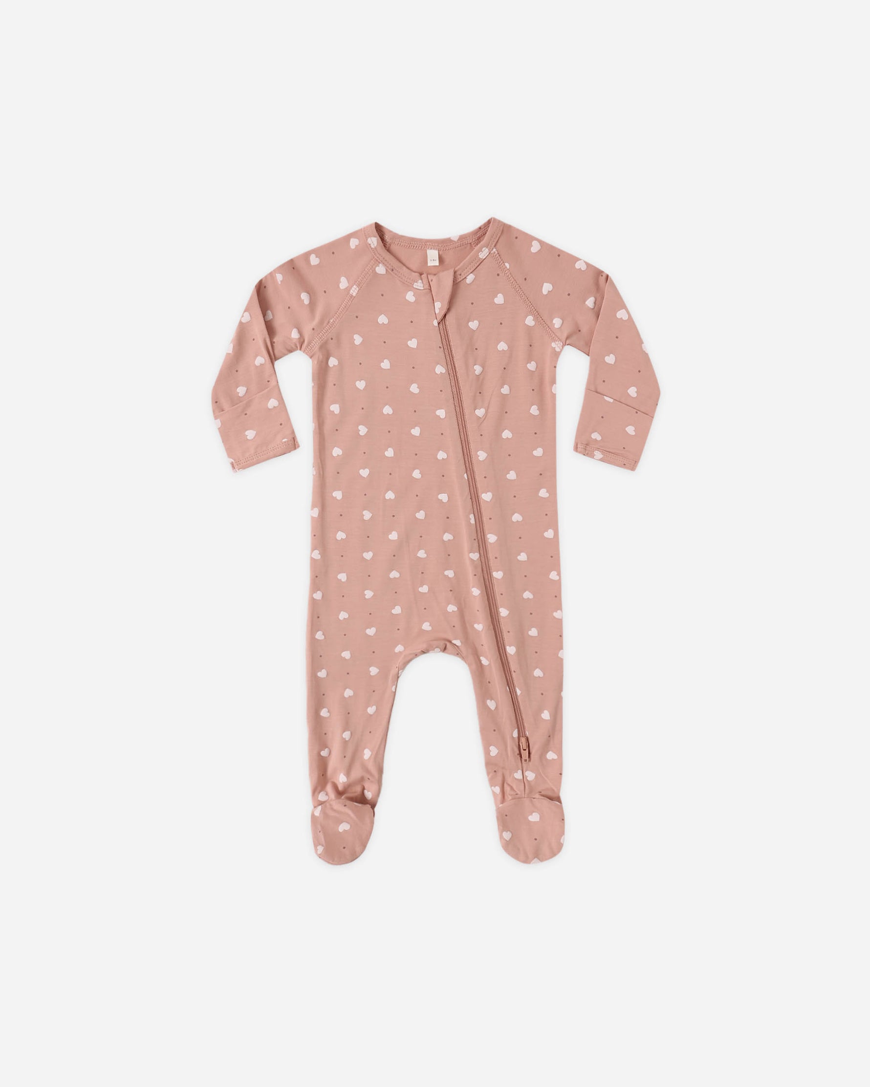 Cherry Print Footie-Dusty Pink