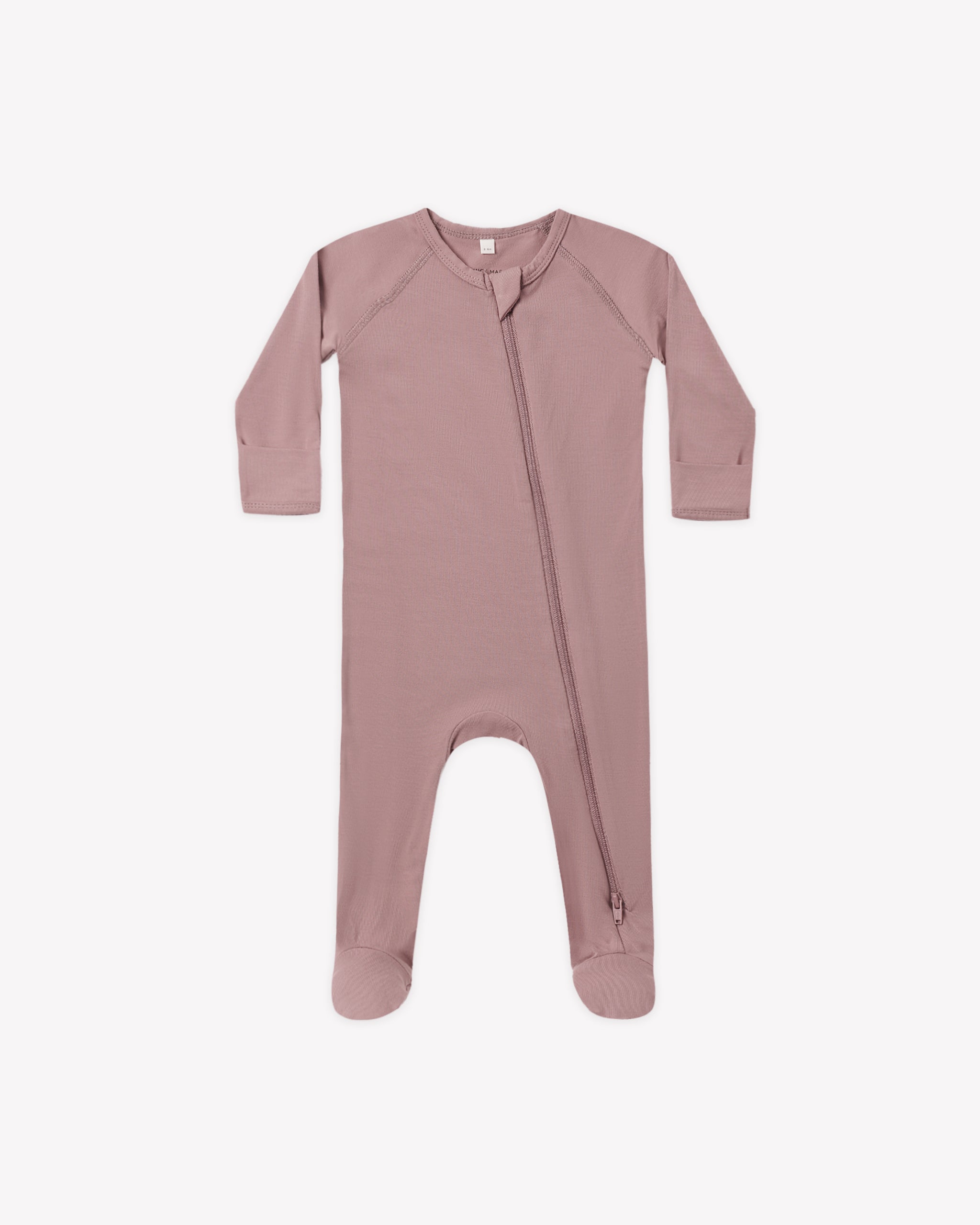 Bamboo Zip Footie Mulberry