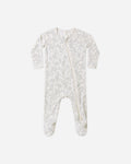 Bamboo Zip Footie Cloud Floral - Rylee + Cru | Kids Clothes | Trendy Baby Clothes | Modern Infant Outfits |
