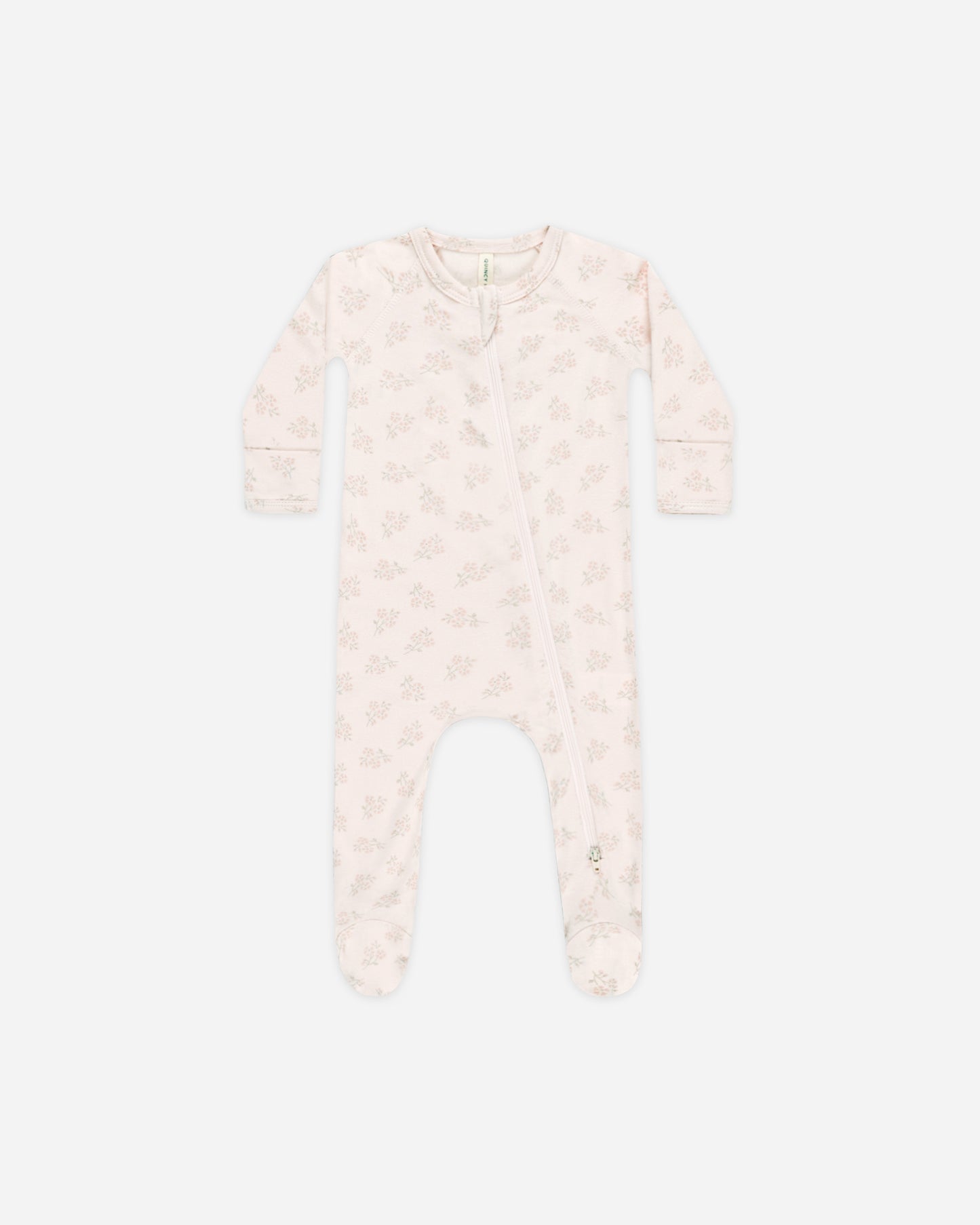 Modal Zip Footie || Pink Blossom - Rylee + Cru | Kids Clothes | Trendy Baby Clothes | Modern Infant Outfits |