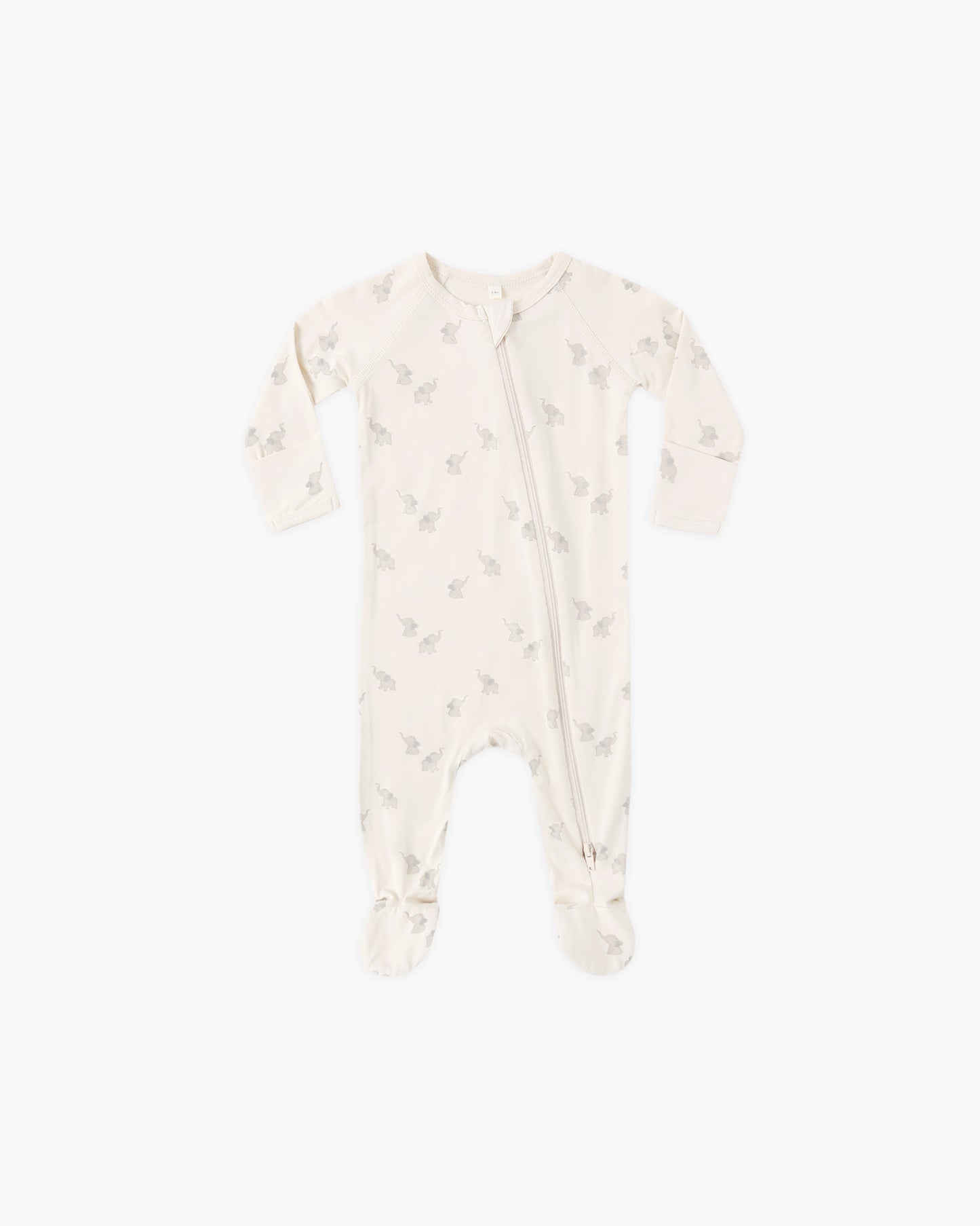 Bamboo Zip Footie Elephants - Rylee + Cru | Kids Clothes | Trendy Baby Clothes | Modern Infant Outfits |