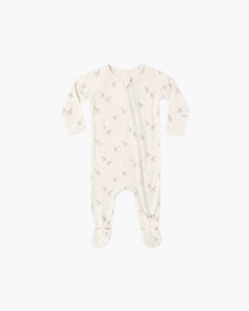 Bamboo Zip Footie Elephants – Quincy Mae