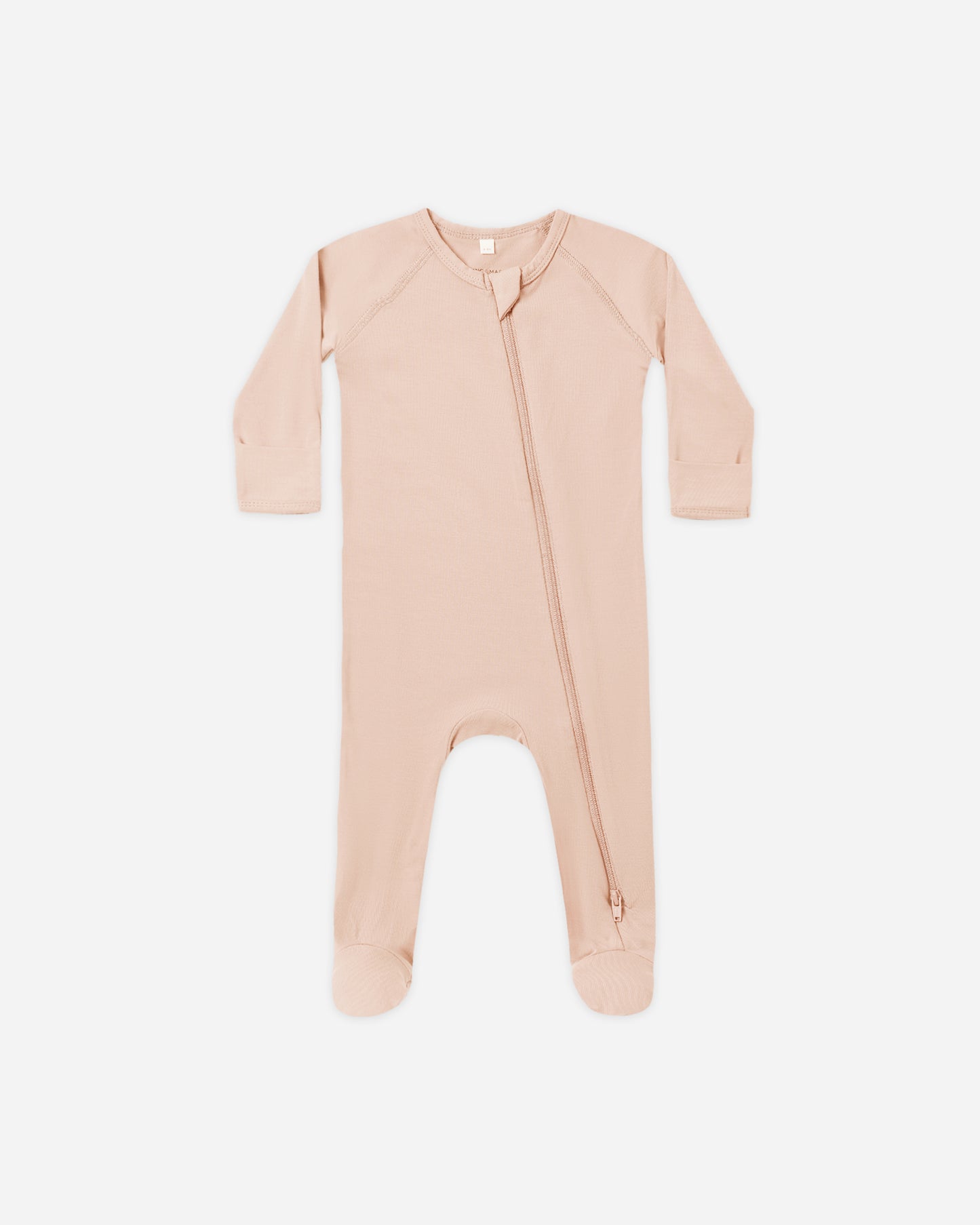 Bamboo Zip Footie Dusty Rose - Rylee + Cru | Kids Clothes | Trendy Baby Clothes | Modern Infant Outfits |