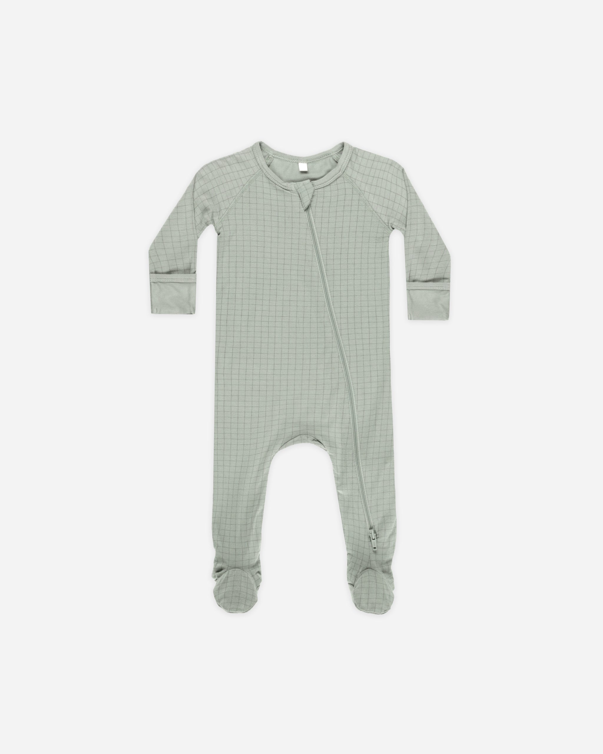 Bamboo Zip Footie || Grid - Rylee + Cru | Kids Clothes | Trendy Baby Clothes | Modern Infant Outfits |