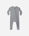 Bamboo Zip Footie Slate - Rylee + Cru | Kids Clothes | Trendy Baby Clothes | Modern Infant Outfits |