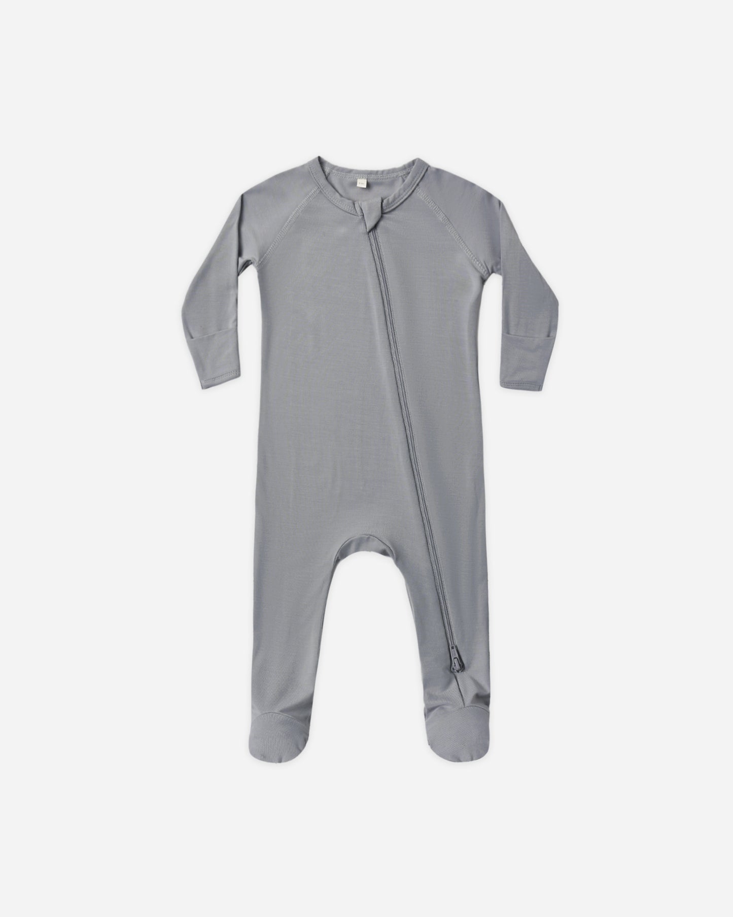 Bamboo Zip Footie Slate - Rylee + Cru | Kids Clothes | Trendy Baby Clothes | Modern Infant Outfits |
