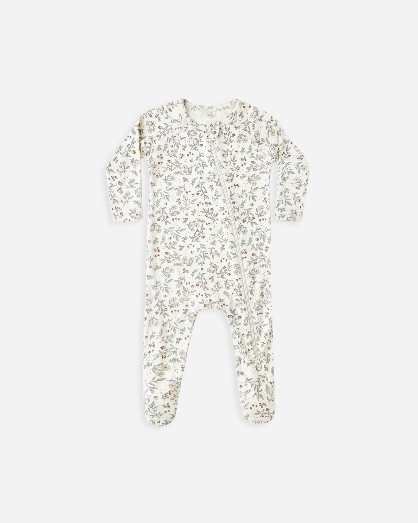 Bamboo Zip Footie || Woodland - Rylee + Cru | Kids Clothes | Trendy Baby Clothes | Modern Infant Outfits |