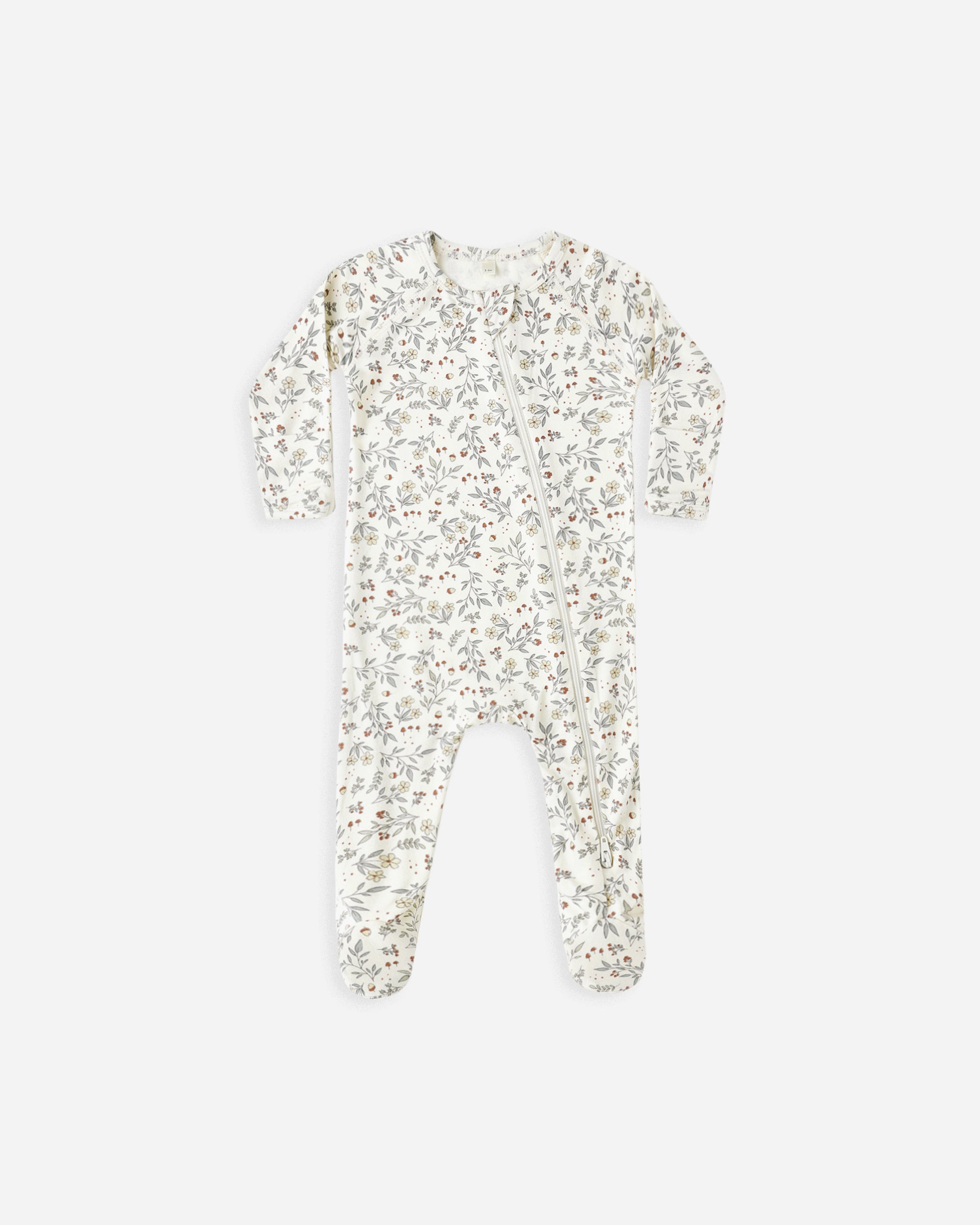 Bamboo Zip Footie || Woodland - Rylee + Cru | Kids Clothes | Trendy Baby Clothes | Modern Infant Outfits |