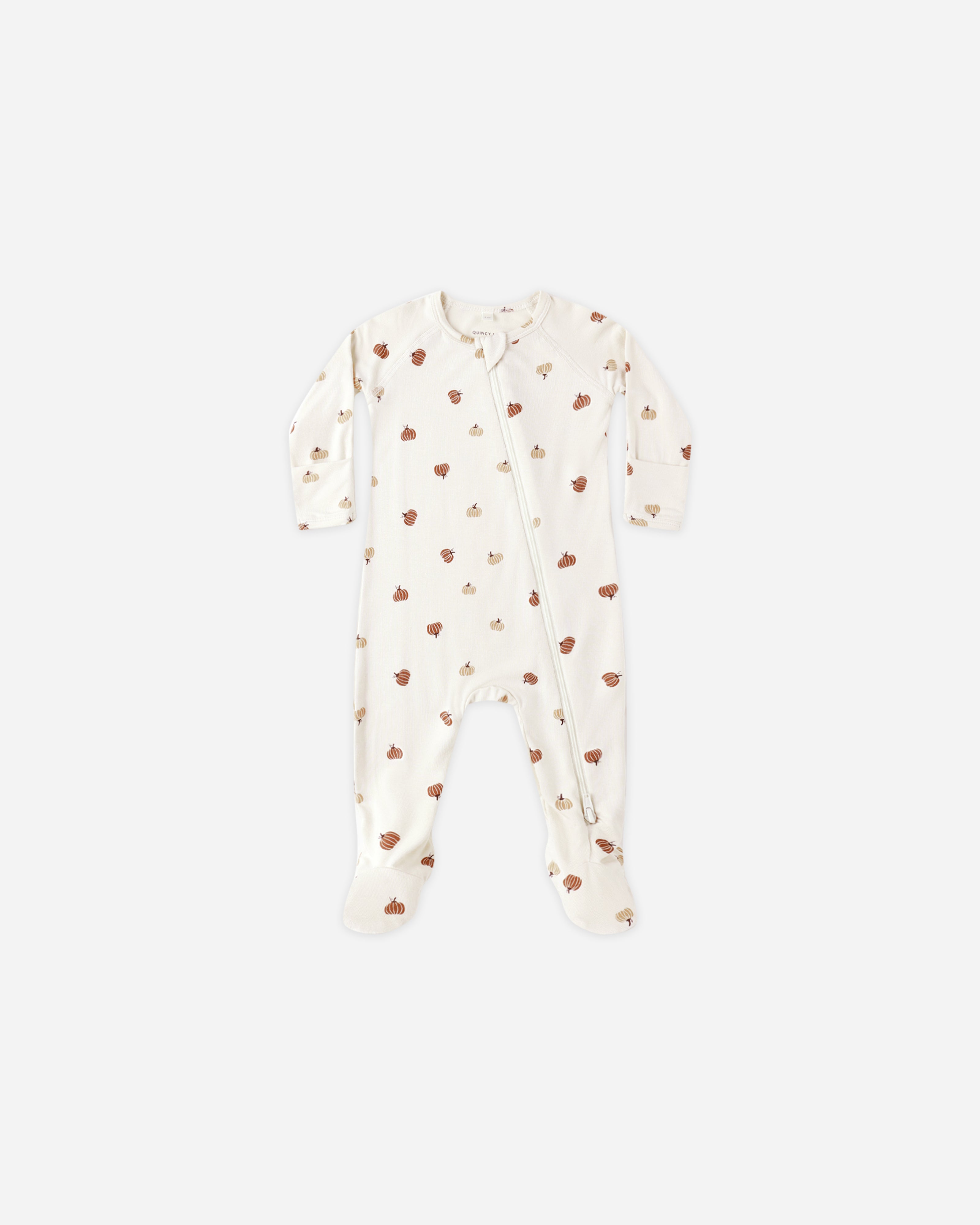 Bamboo Zip Footie || Pumpkins - Rylee + Cru | Kids Clothes | Trendy Baby Clothes | Modern Infant Outfits |
