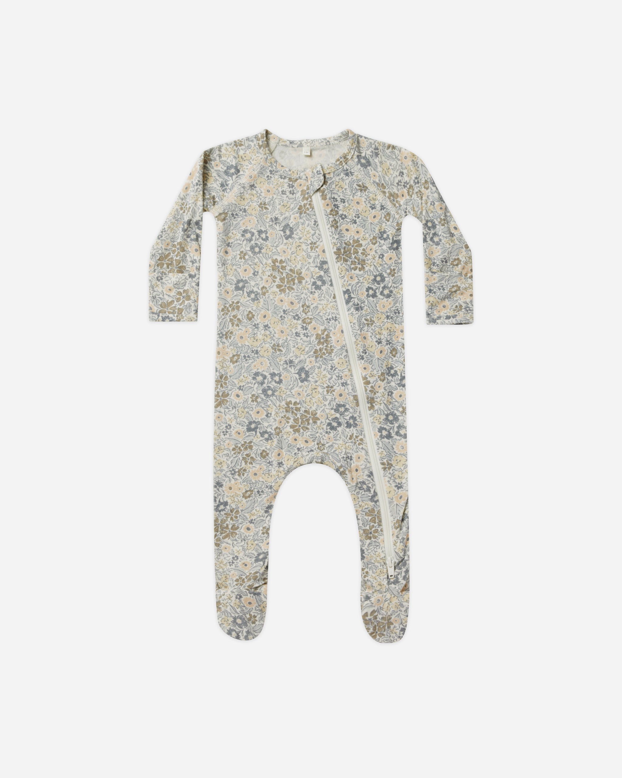 Bamboo Zip Footie || Winter Garden - Rylee + Cru | Kids Clothes | Trendy Baby Clothes | Modern Infant Outfits |