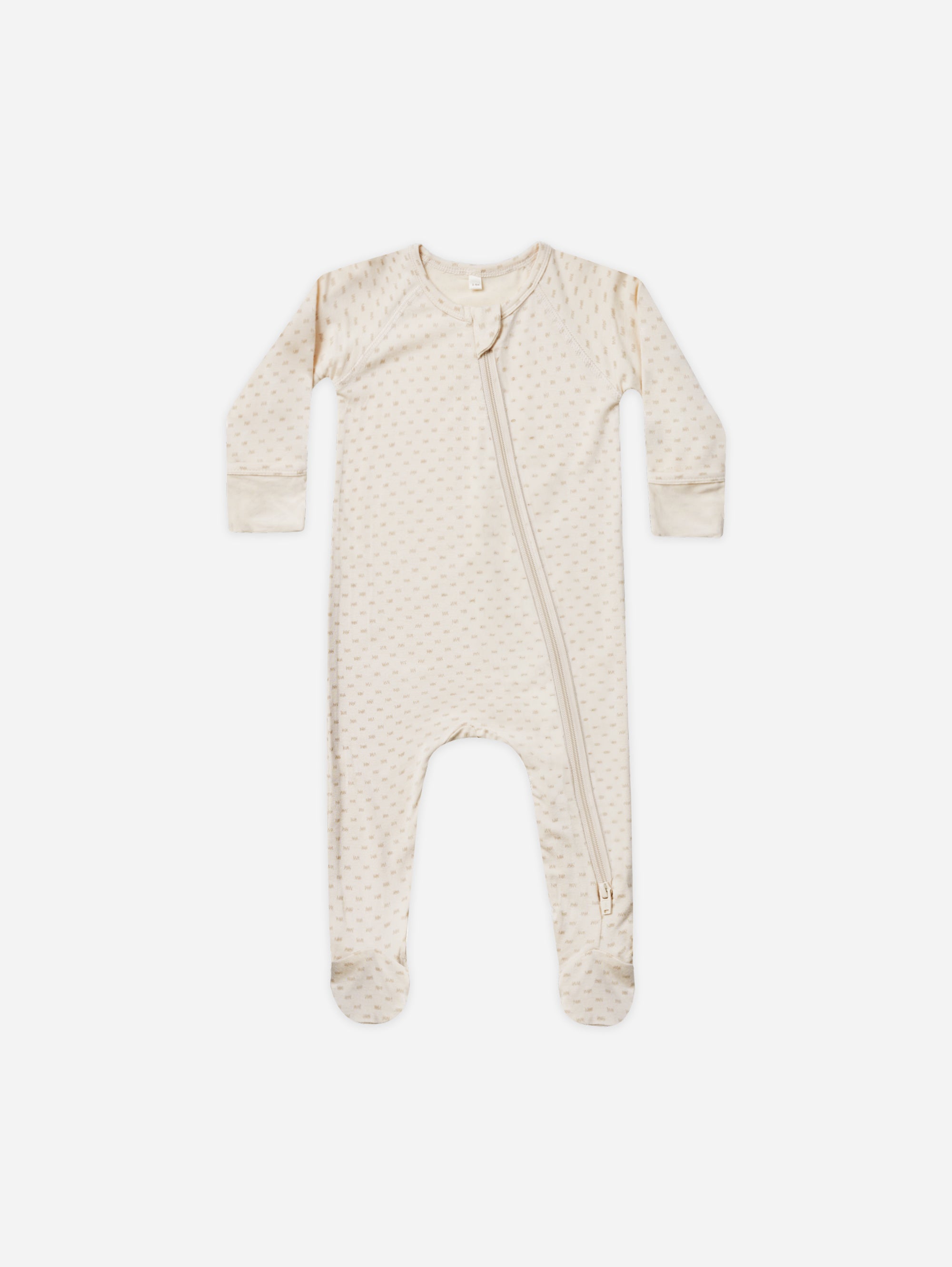 Bamboo Zip Footie || Oat Check - Rylee + Cru | Kids Clothes | Trendy Baby Clothes | Modern Infant Outfits |