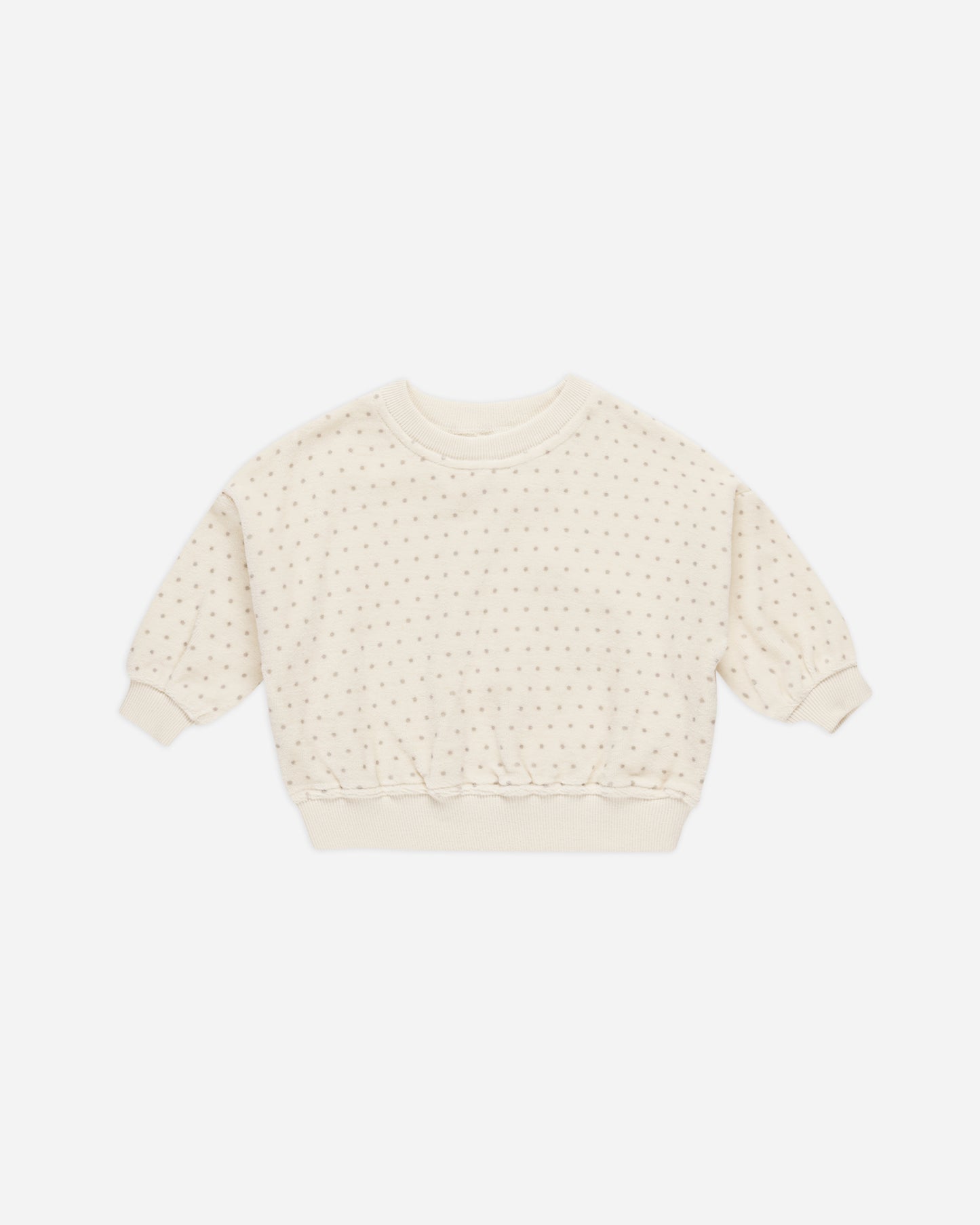 Velour Relaxed Sweatshirt || Polka Dot