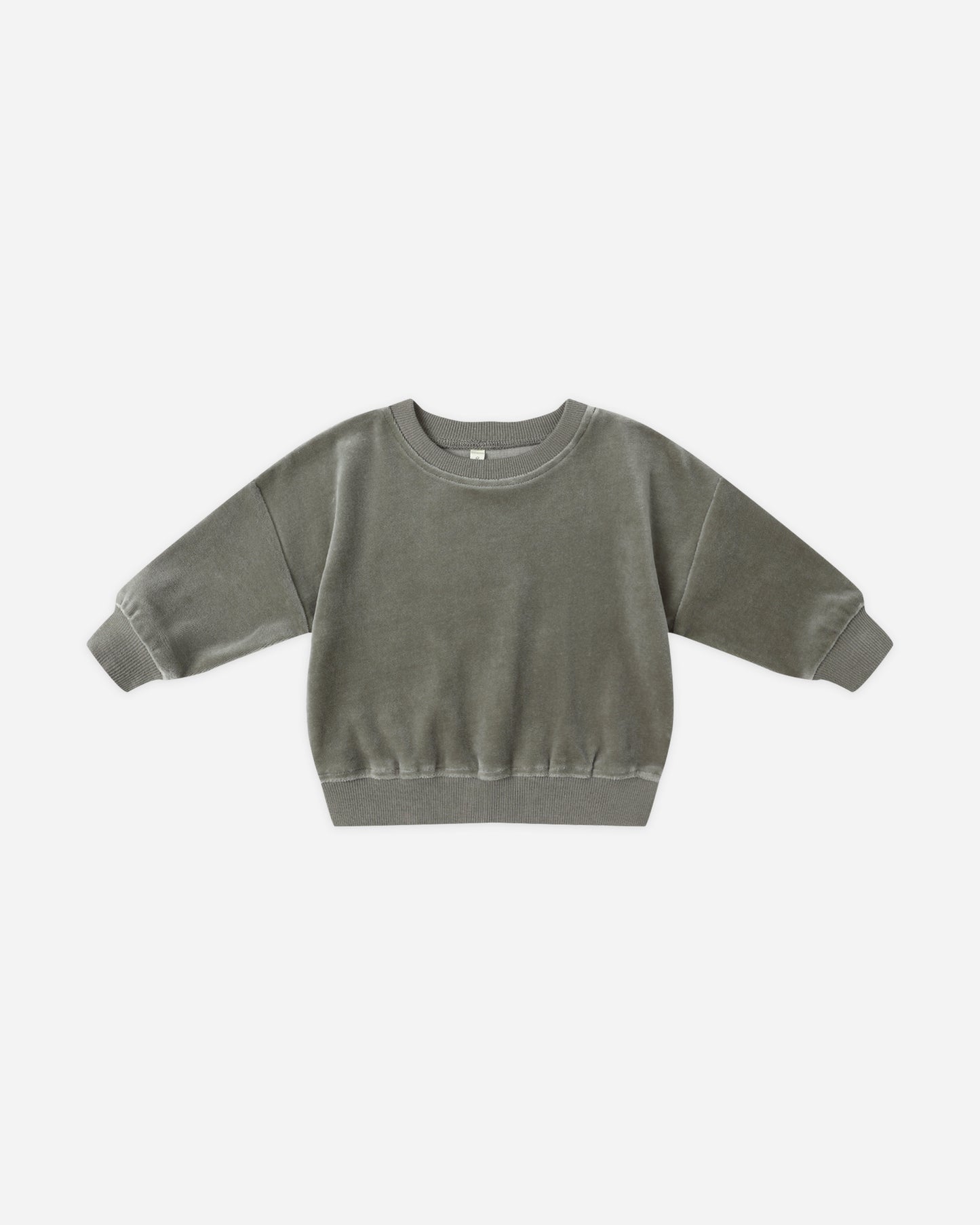 Velour Relaxed Sweatshirt || Forest - Rylee + Cru | Kids Clothes | Trendy Baby Clothes | Modern Infant Outfits |
