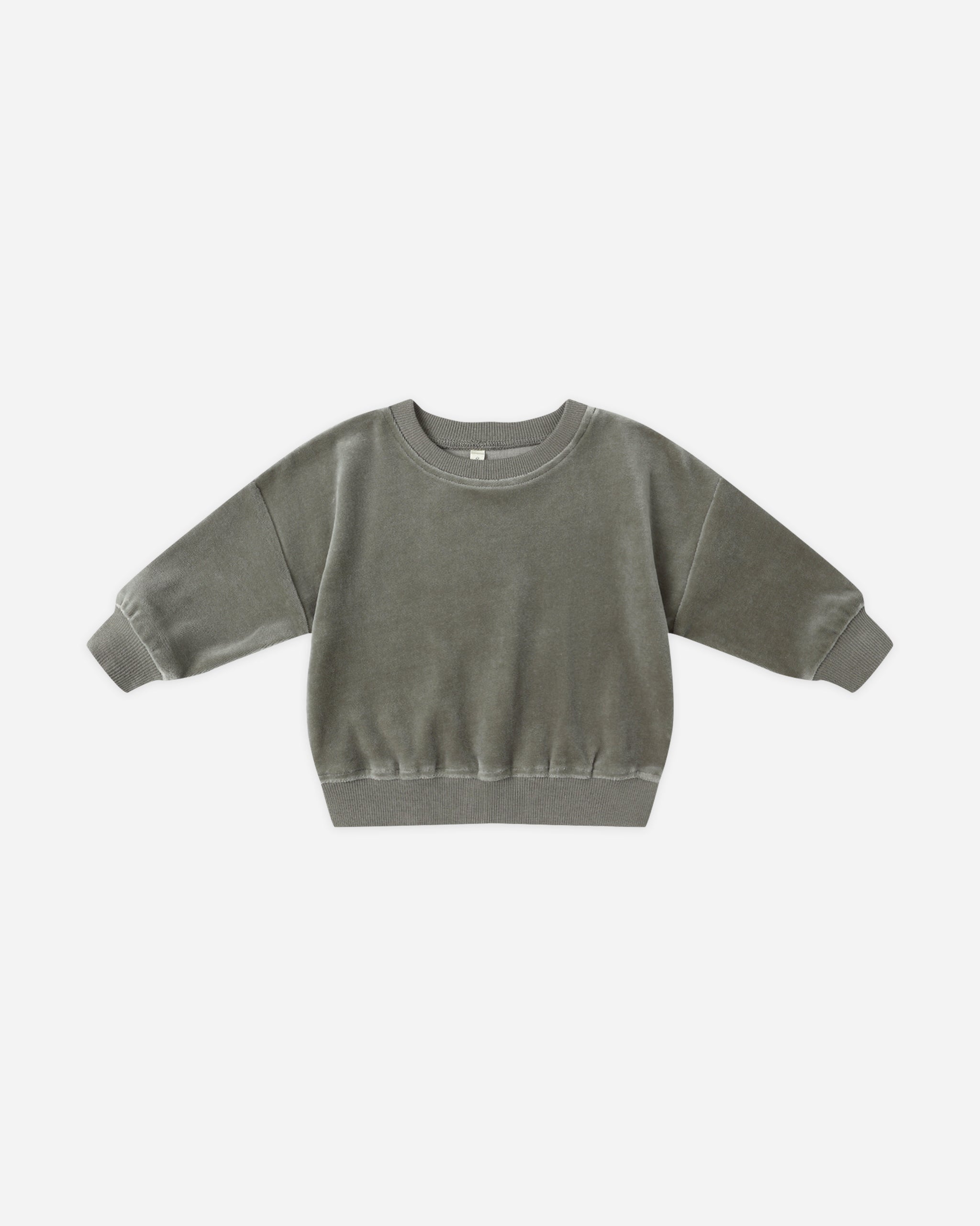 Velour Relaxed Sweatshirt || Forest - Rylee + Cru | Kids Clothes | Trendy Baby Clothes | Modern Infant Outfits |