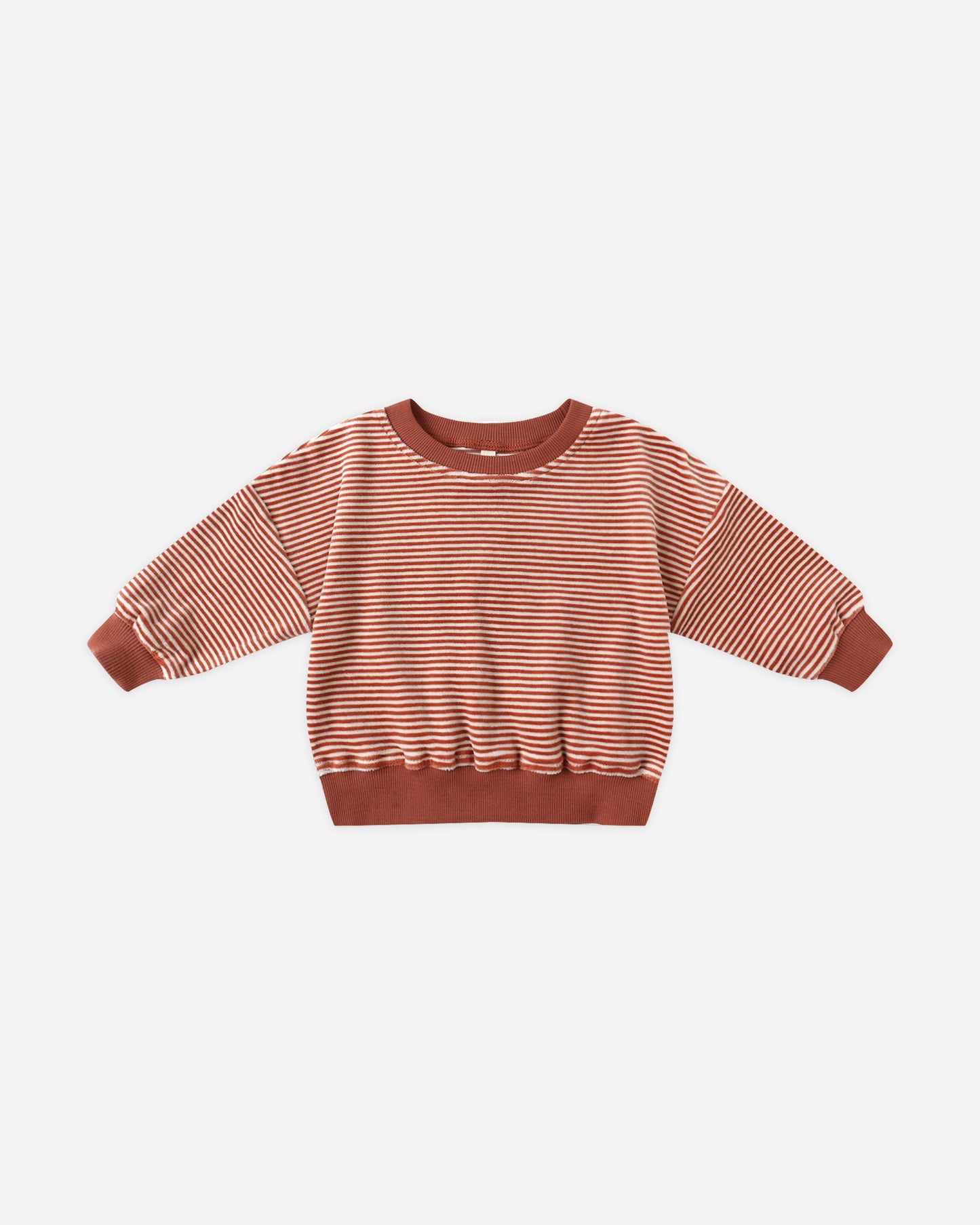 Velour Relaxed Sweatshirt || Candy Stripe - Rylee + Cru | Kids Clothes | Trendy Baby Clothes | Modern Infant Outfits |