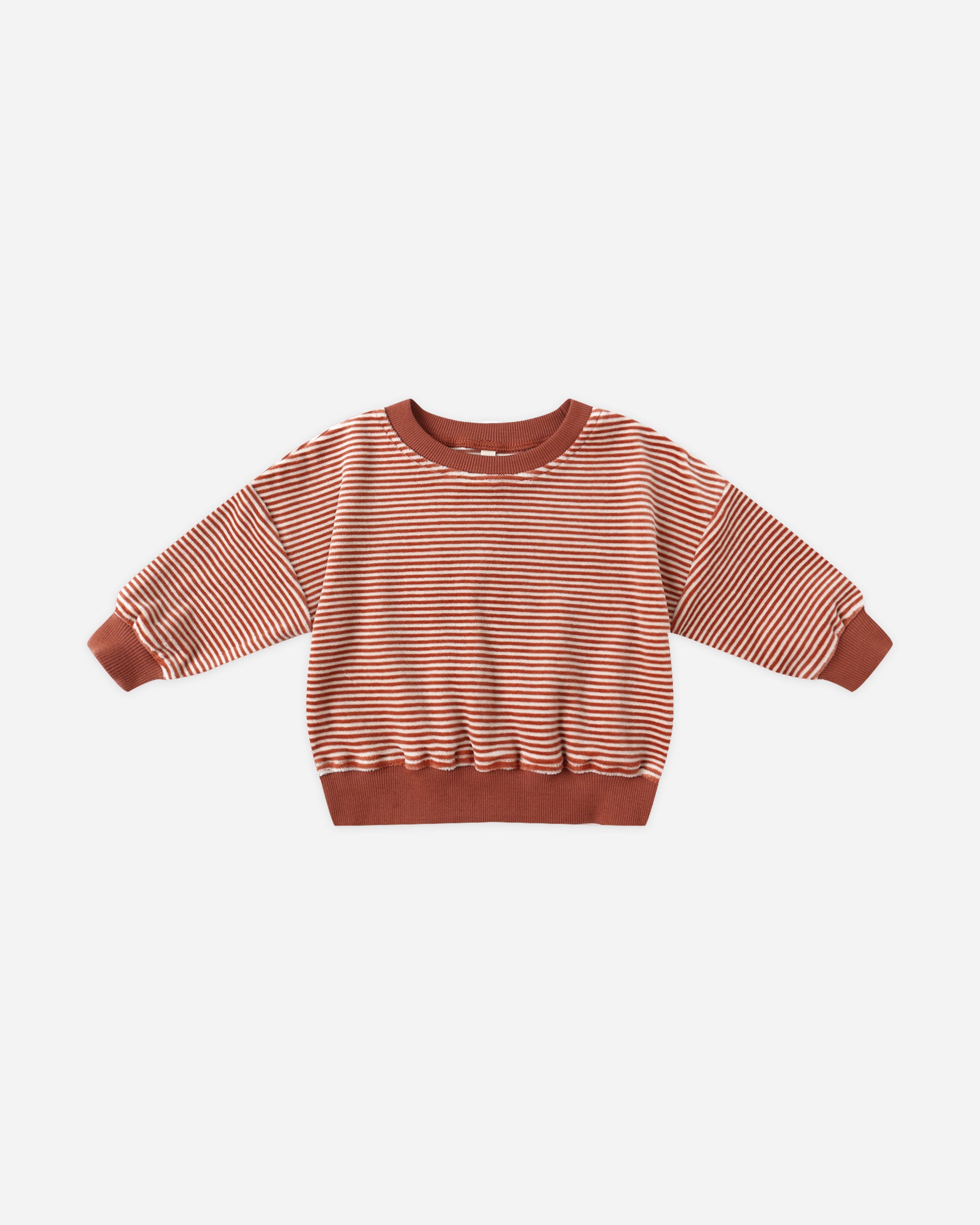 Velour Relaxed Sweatshirt || Candy Stripe - Rylee + Cru | Kids Clothes | Trendy Baby Clothes | Modern Infant Outfits |