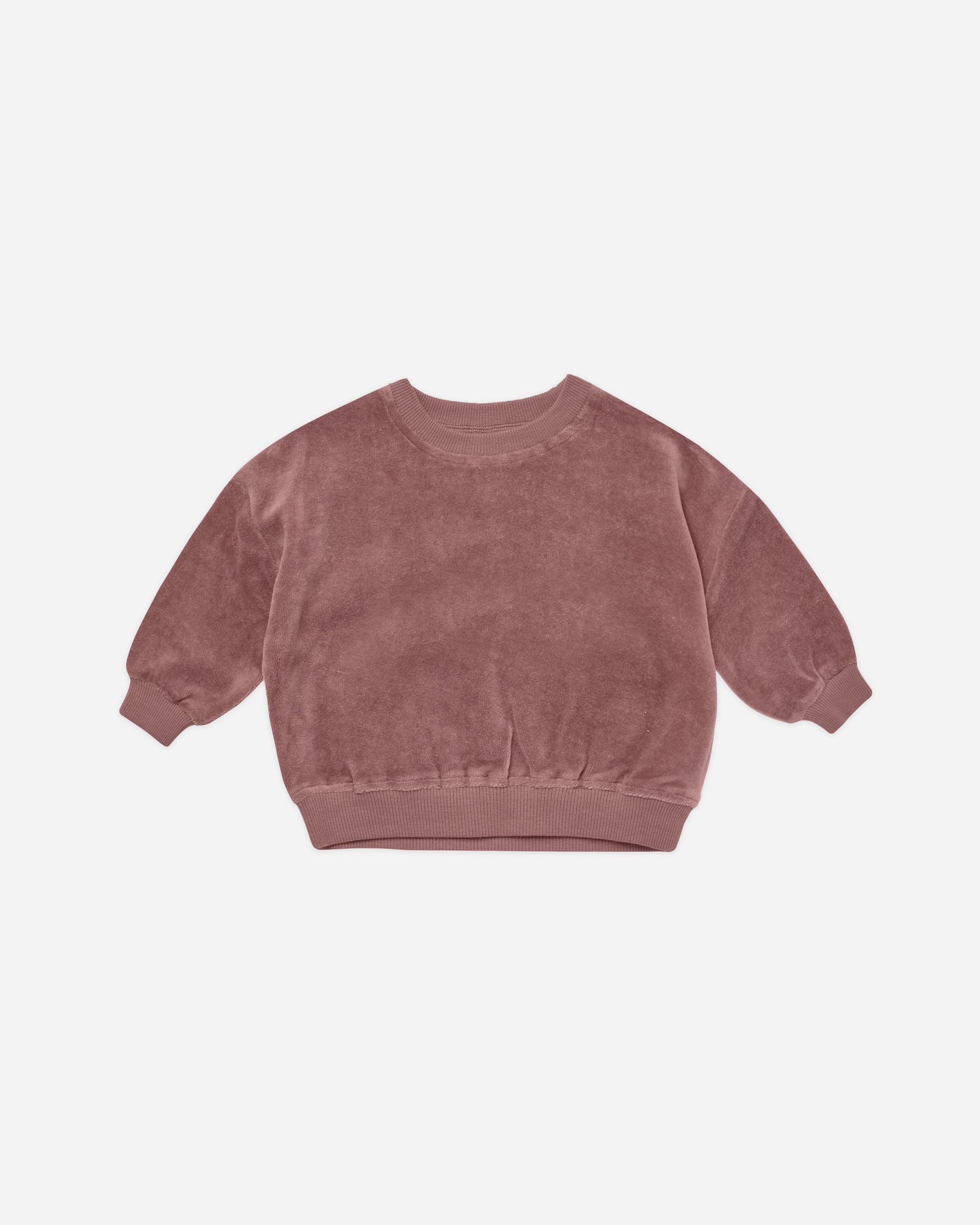 Velour Relaxed Sweatshirt || Fig - Rylee + Cru | Kids Clothes | Trendy Baby Clothes | Modern Infant Outfits |