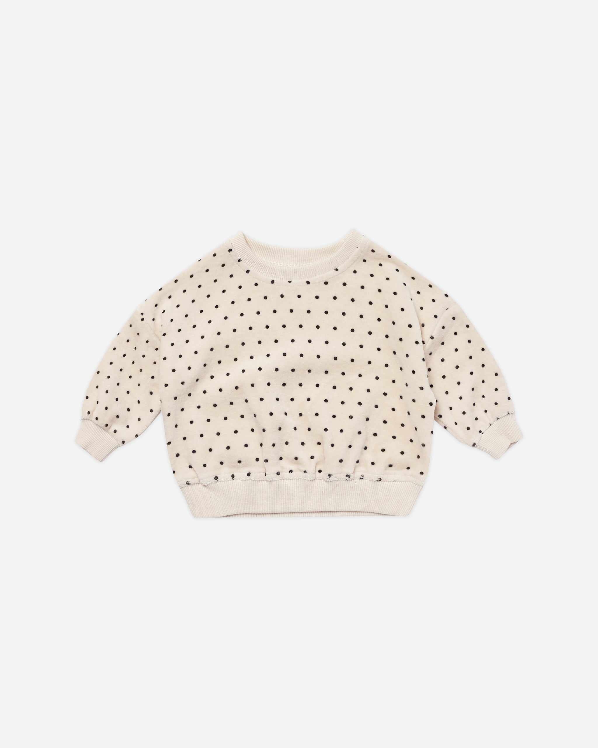 Velour Relaxed Sweatshirt || Polka Dot - Rylee + Cru | Kids Clothes | Trendy Baby Clothes | Modern Infant Outfits |