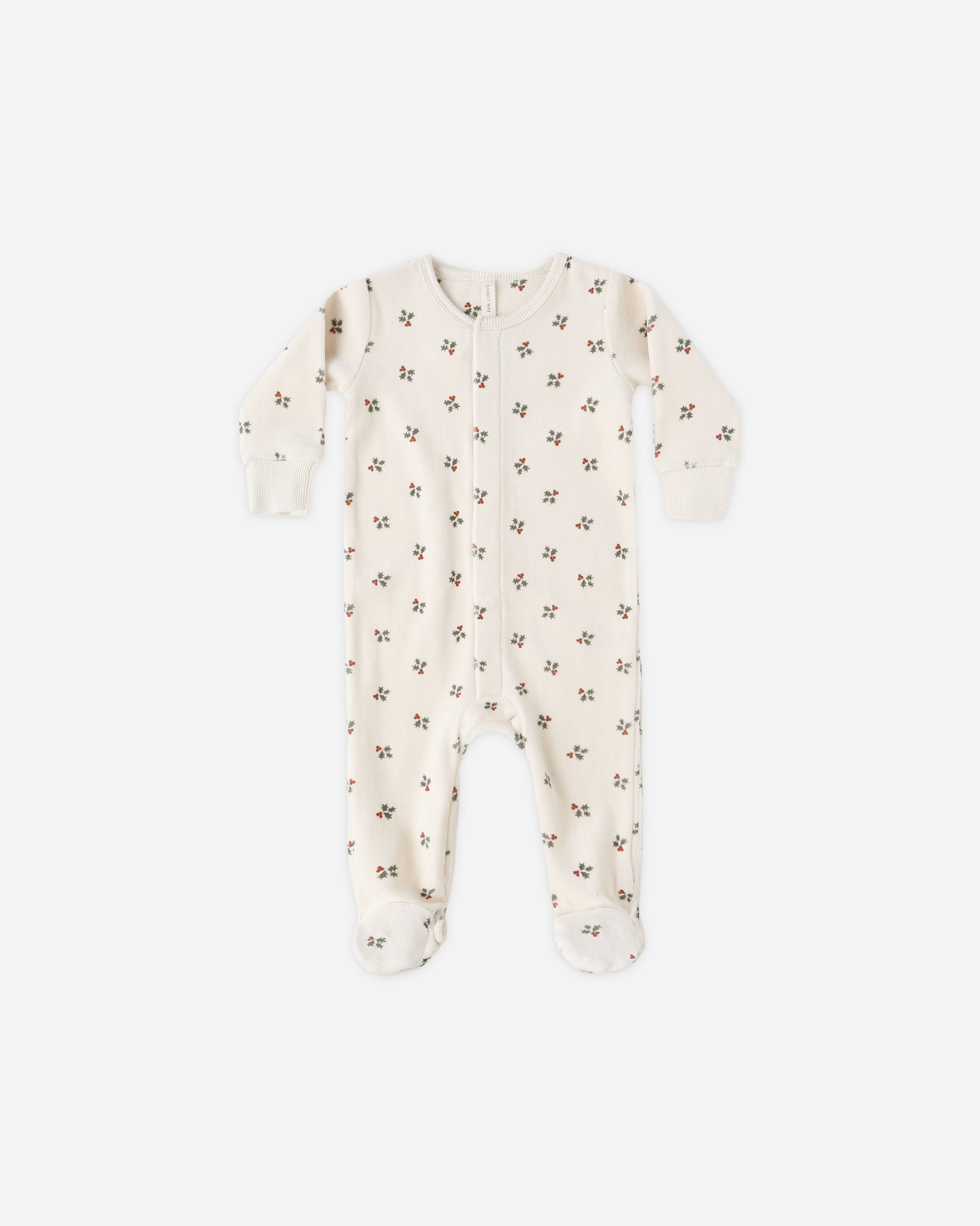 Hidden Snap Footie || Holly Berry - Rylee + Cru | Kids Clothes | Trendy Baby Clothes | Modern Infant Outfits |