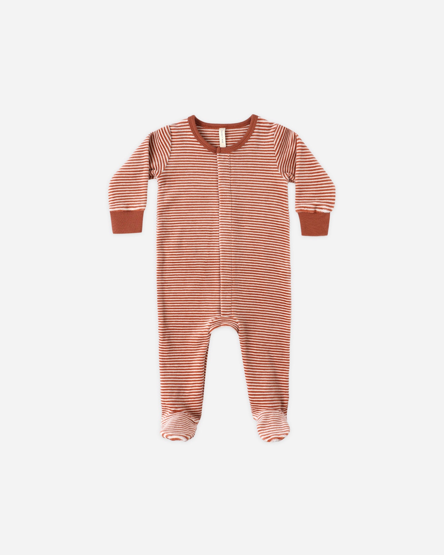 Hidden Snap Footie || Candy Stripe - Rylee + Cru | Kids Clothes | Trendy Baby Clothes | Modern Infant Outfits |